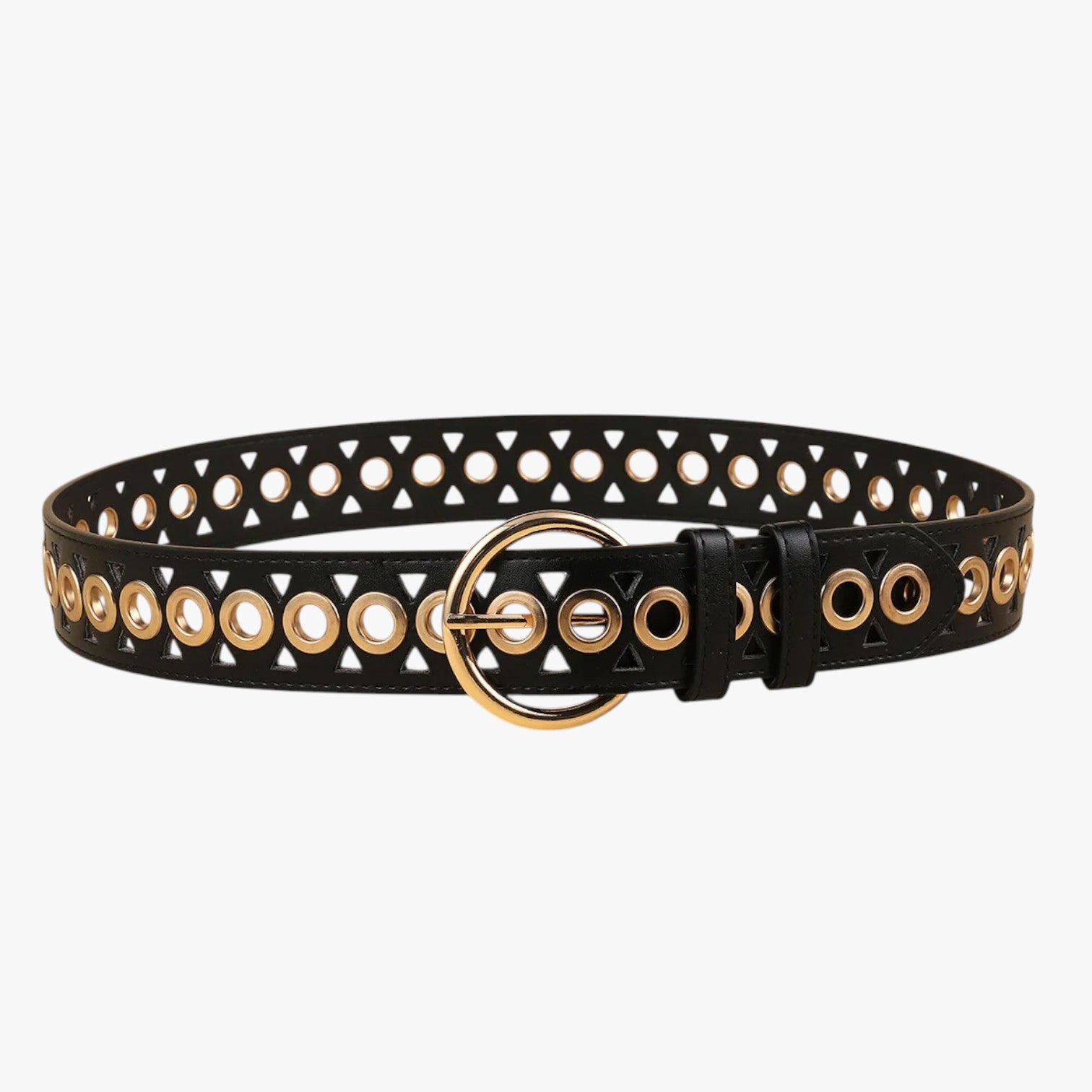 Emelia | Falsk læder punk med spikeknap Y2K - Sort 110cm - Emelia | Falsk læder punk med spikeknap Y2K - €25 - {{ product_tags }