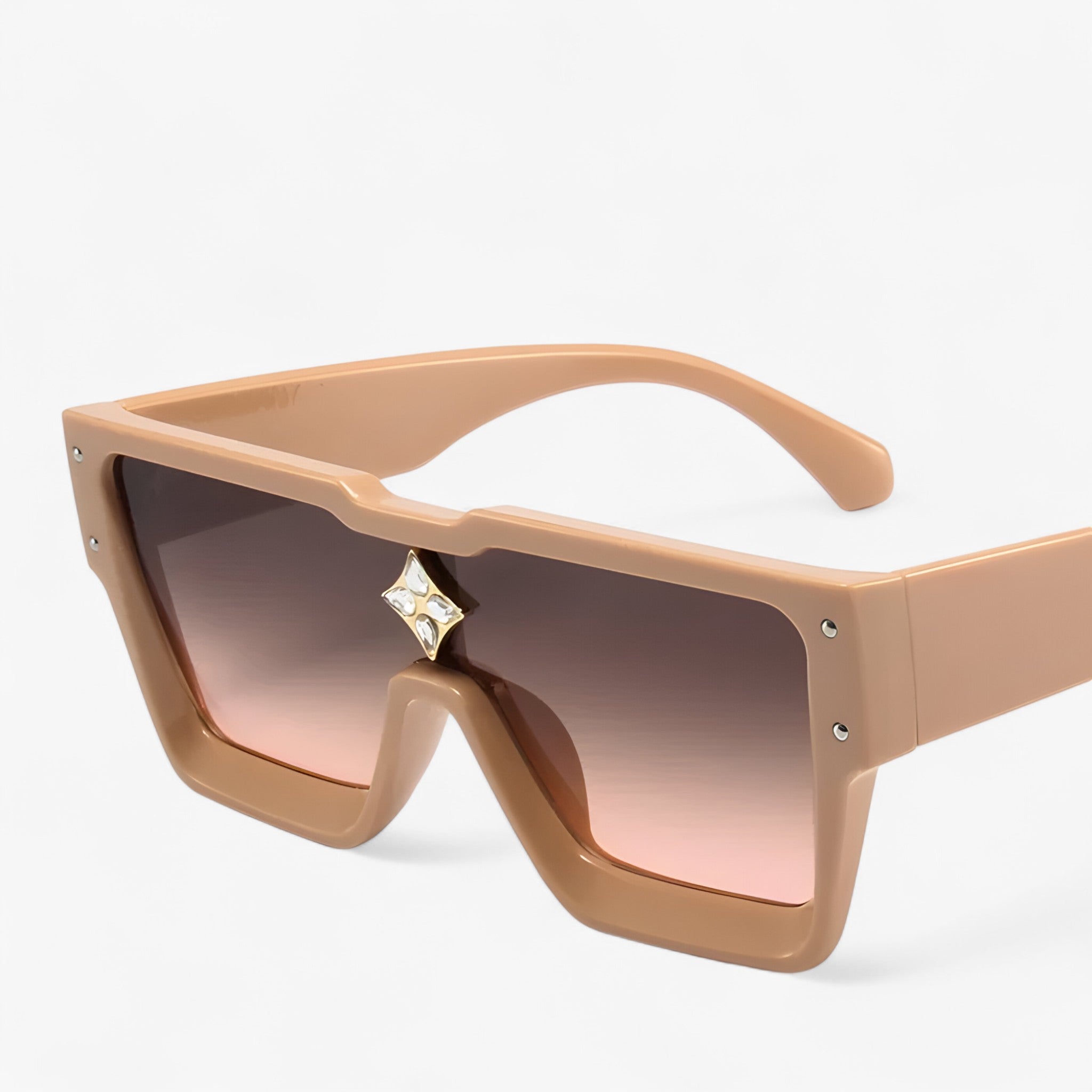Hendrik | Punk spejlede firkantede solbriller - Champagne te - men's fashion - {{ product_tags }