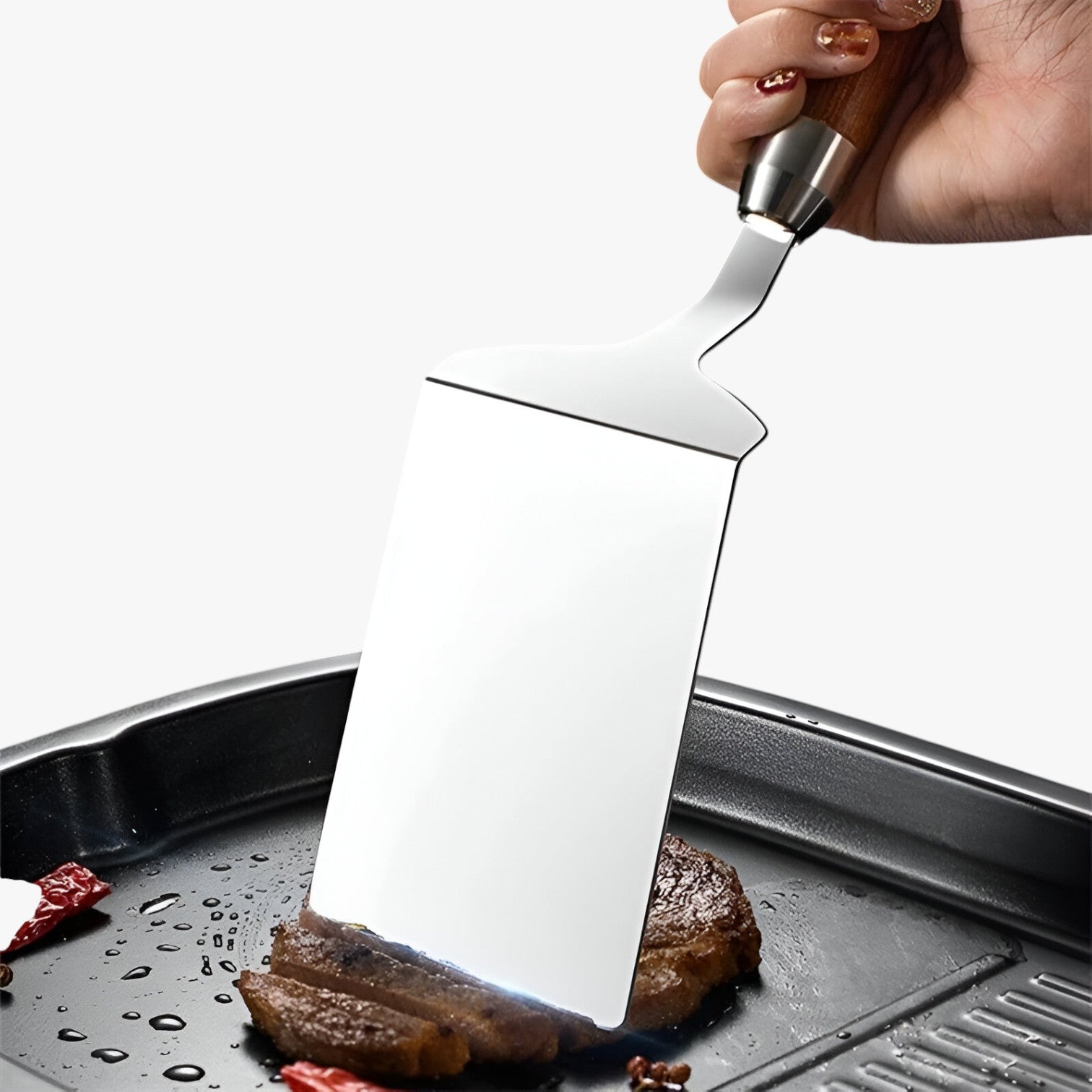 Rowyn | Holdbar grillspatel med træhåndtag - - house & garden - {{ product_tags }