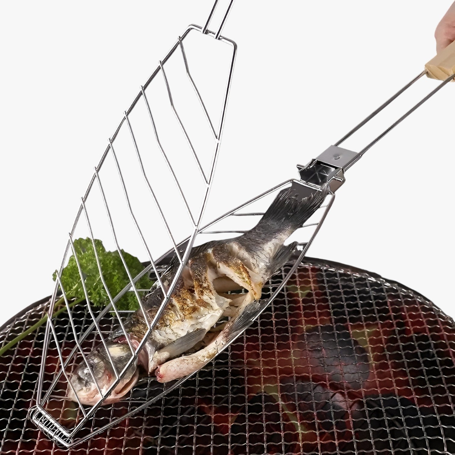 Roko | GrillMaster Bærbar BBQ Kurv – Perfekt til Fisk & Grøntsager - - house & garden - {{ product_tags }