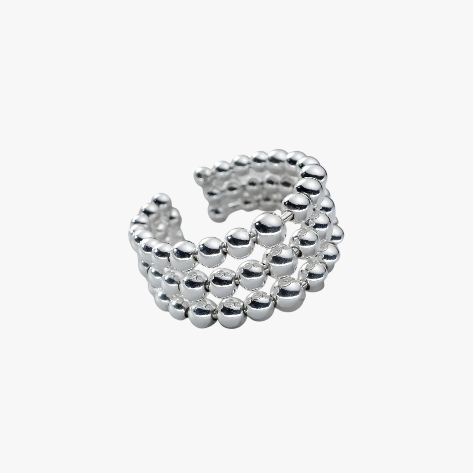 Sienna | Elegant & Unik – Håndlavet 3-lags geometrisk sølvring - - watches - {{ product_tags }