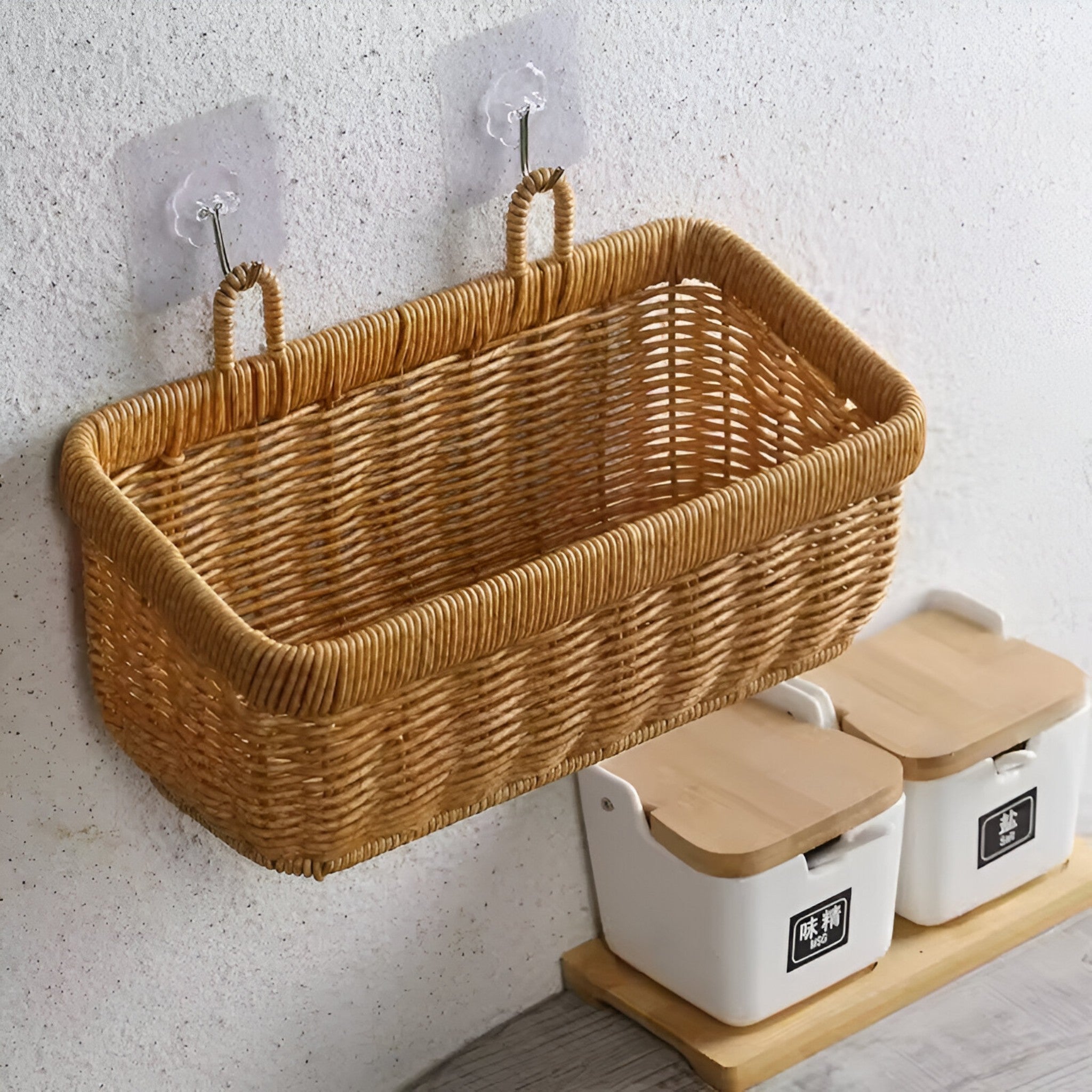 Lina | Håndvævet væghængt opbevaringskurv - - house & garden - {{ product_tags }