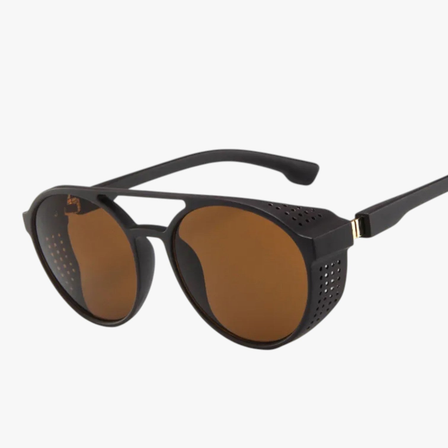 Seth | Punk vintage solbriller til mænd - brun sort Som vist på billedet - Seth | Punk vintage solbriller til mænd - €25 - {{ product_tags }