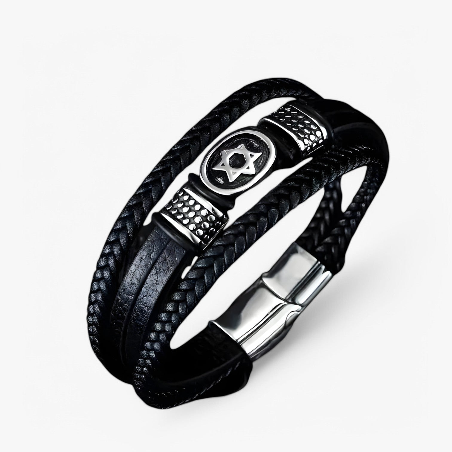 David | Stilig Flerlags Læderarmbånd med Magnetlukning - - watches - {{ product_tags }