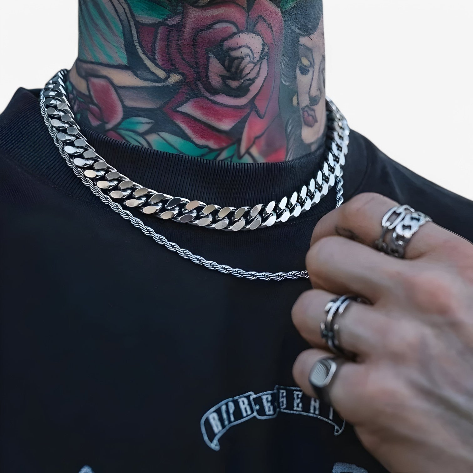 Greyson | Punk RVS Kæde – Stærk, Lang & Stilfuld Udsagn - - men's fashion - {{ product_tags }