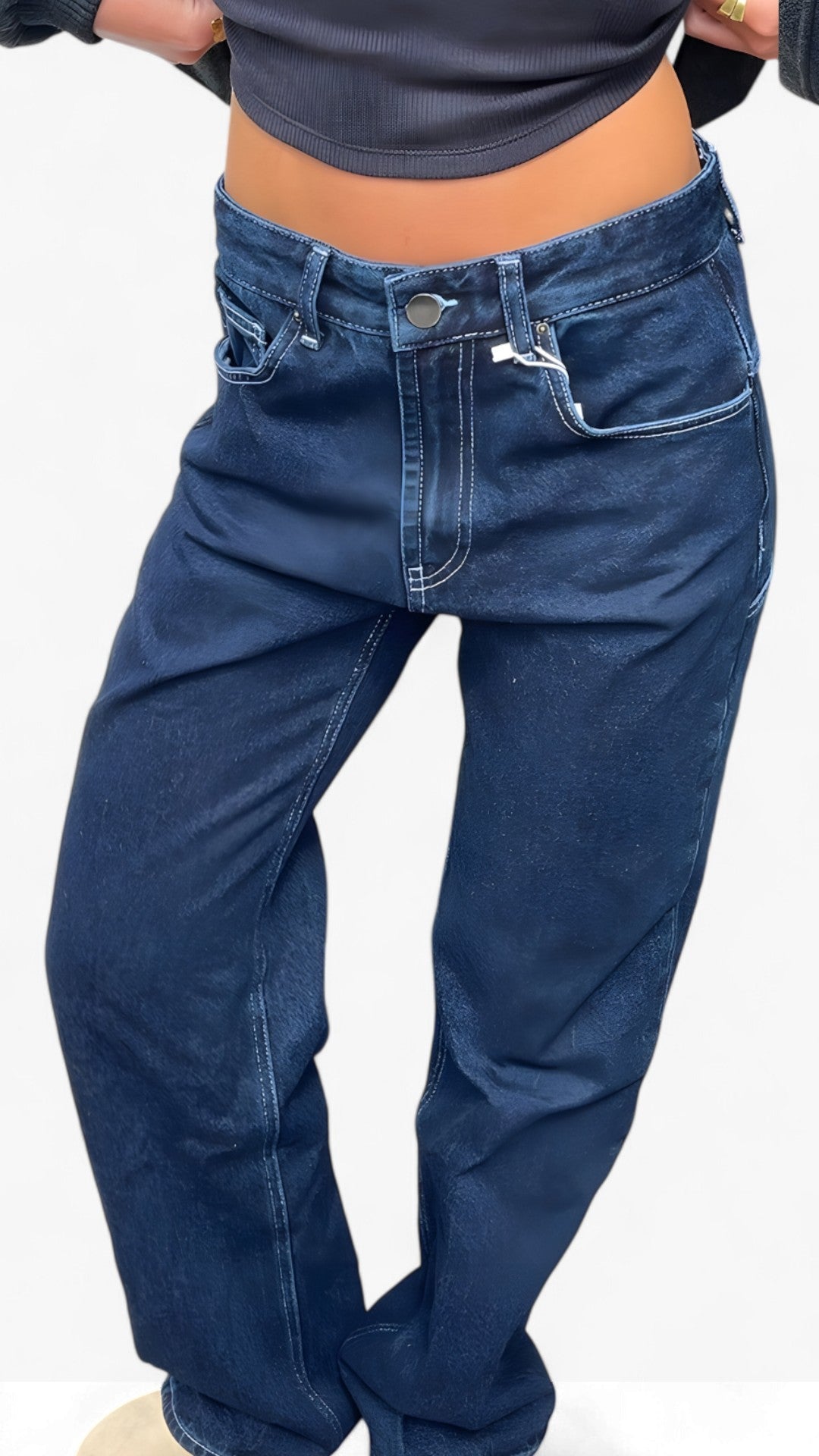 Lavtalje jeans med stjerneprint - - Lavtalje jeans med stjerneprint - €25 - {{ product_tags }