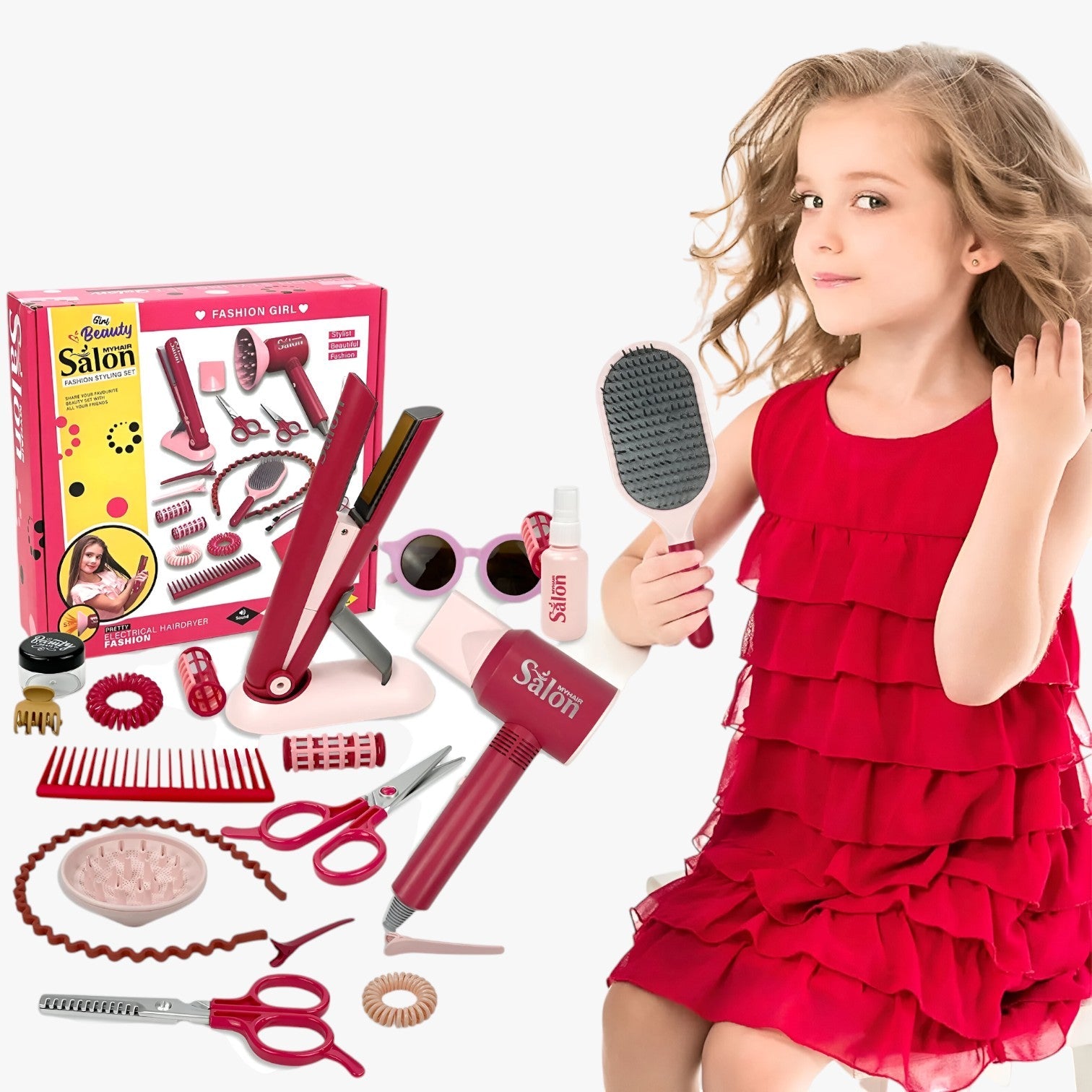 Samira | Skønhedssalon Legetøjsæt – Legende Styling og Udforskning - - baby - {{ product_tags }