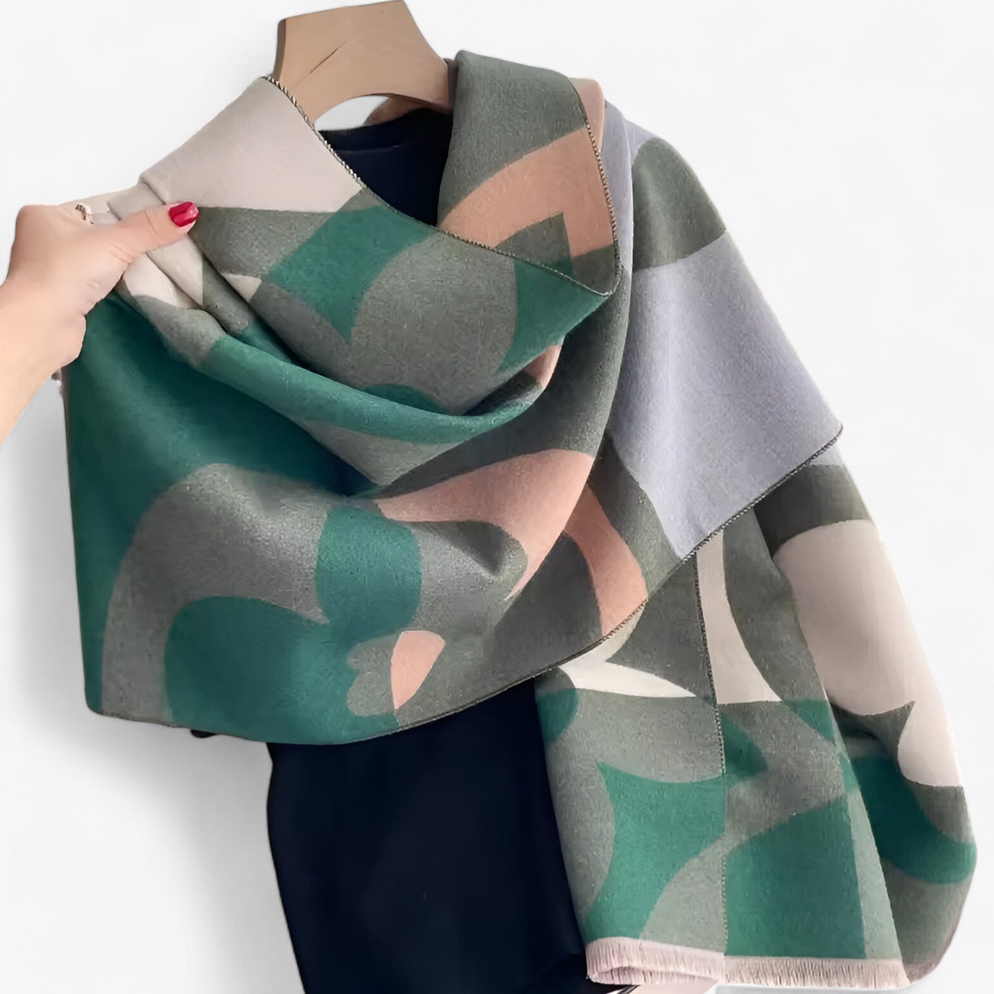 Livia | pashmina-sjal med blomsterprint – luksuriøs varme til efteråret og vinteren