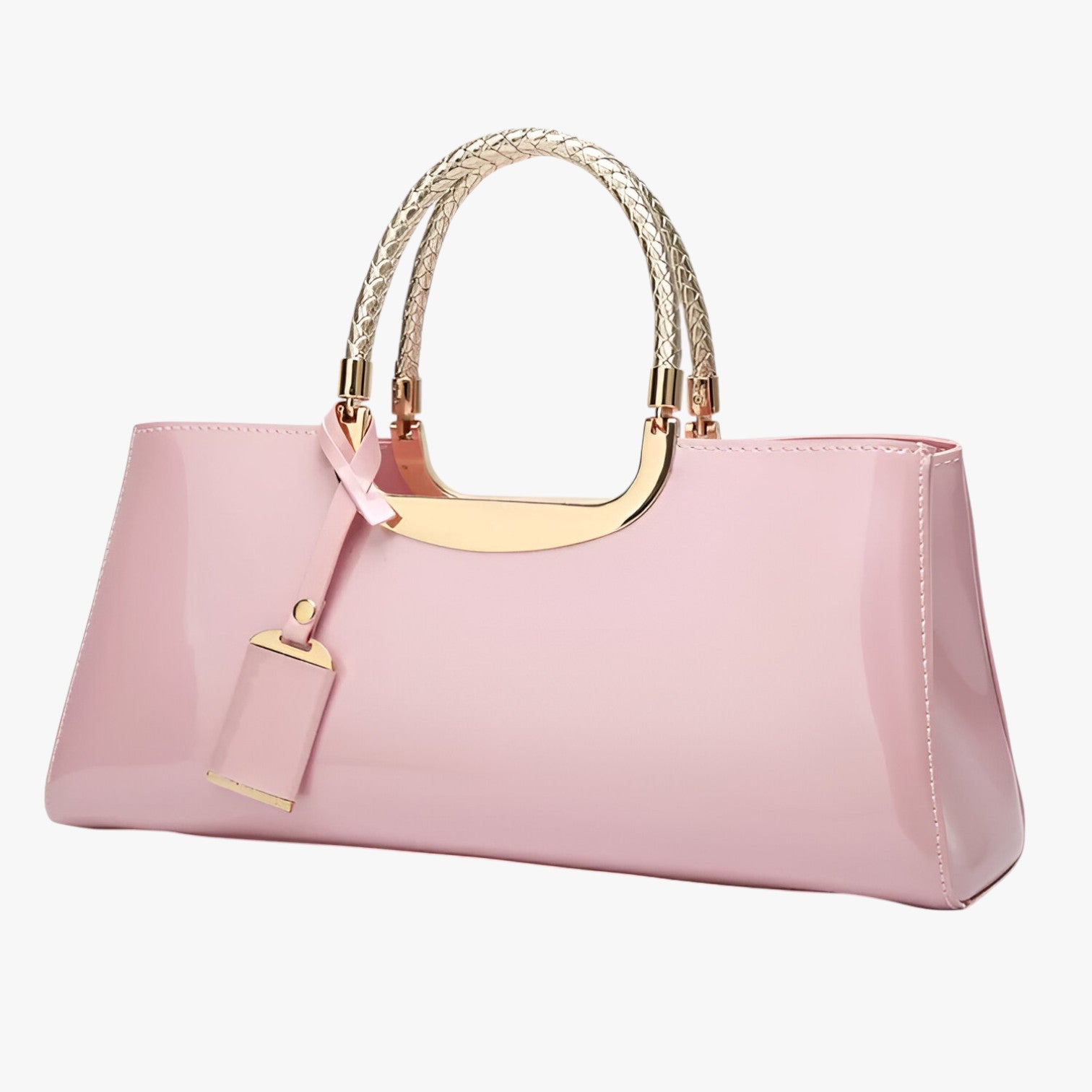 Adele | Elegant letvægtslæderhåndtaske til skulderen - Rosa - bags - {{ product_tags }