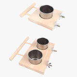 Martin | Stainless steel feeding bowl with perch - sturdy and hygienic for every birdcage