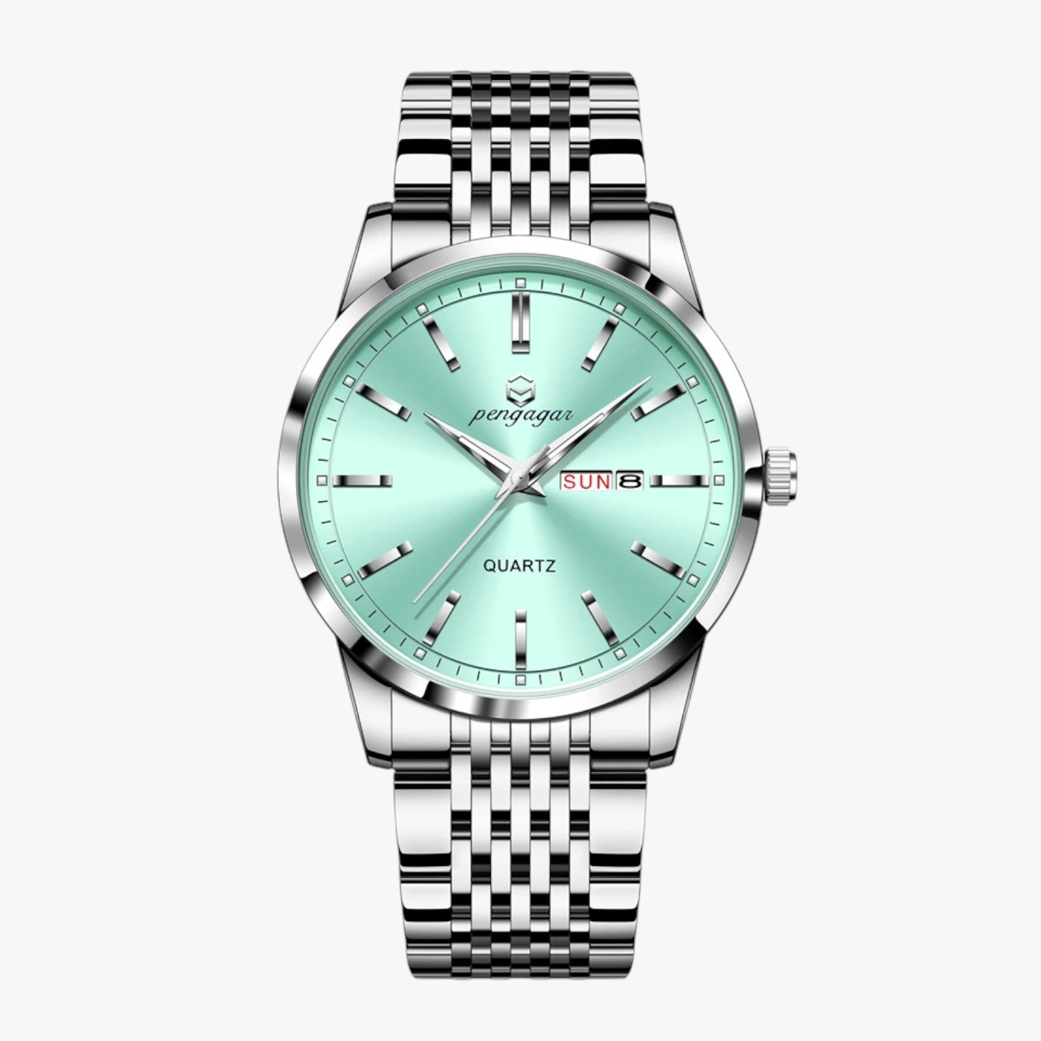 Alonzo | Elegant og vandtæt herreur - Grøn Sølv - watches - {{ product_tags }