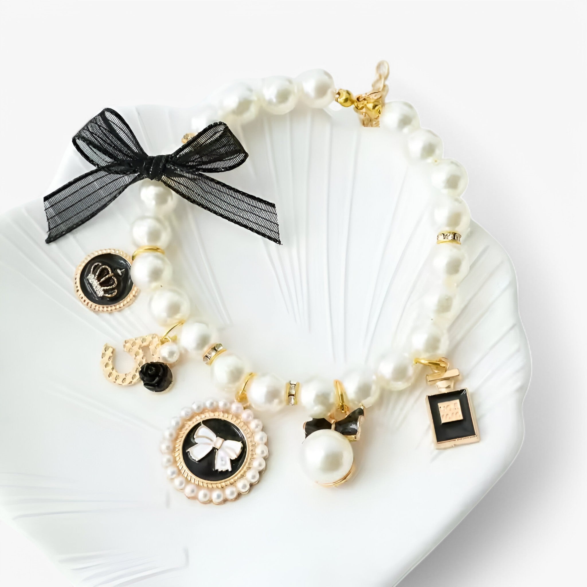 Bella | Luxe Perlekra til Huseinler med Strass - - other - {{ product_tags }