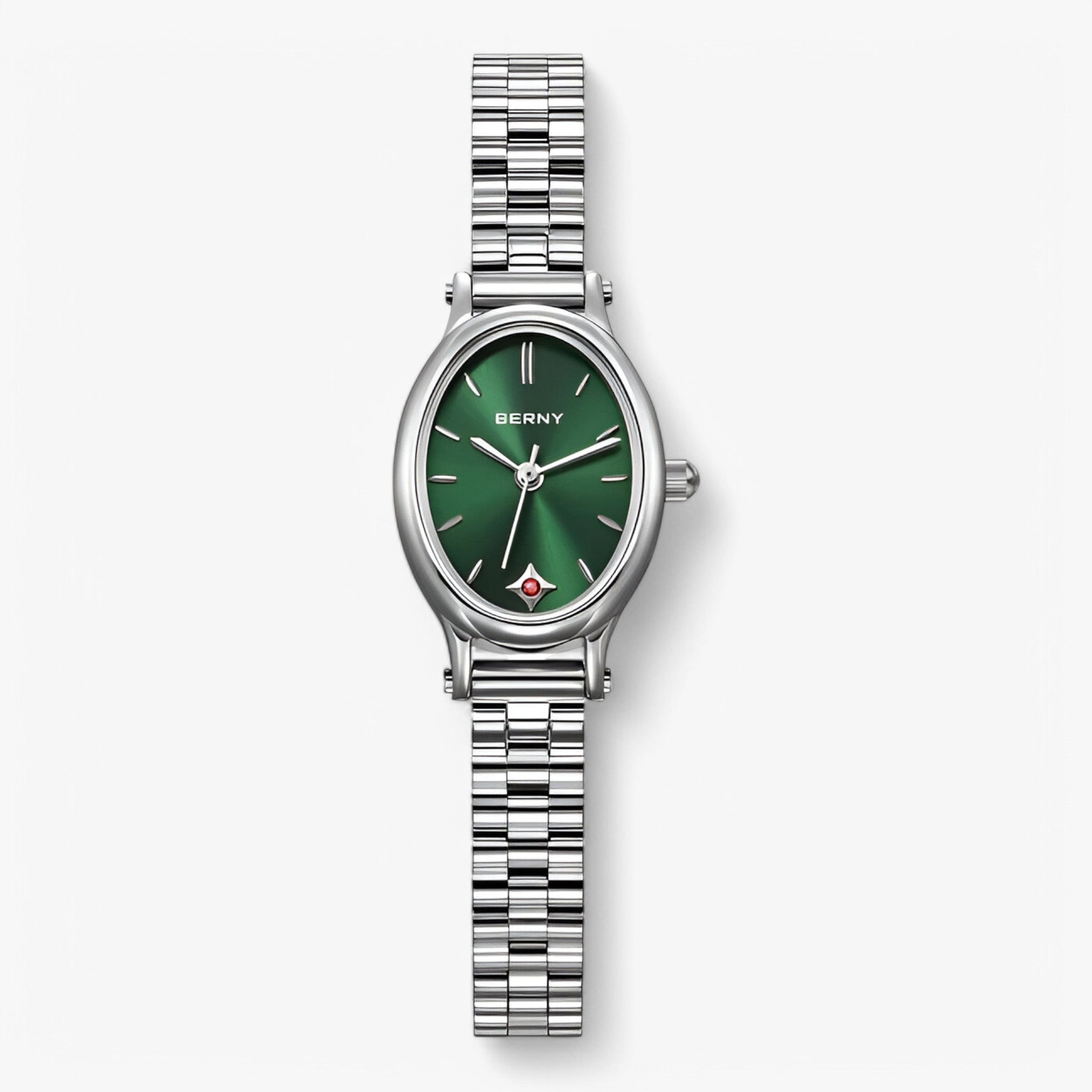 Ruby | Minimalistisk ovalt armbåndsur - grøn - watches - {{ product_tags }