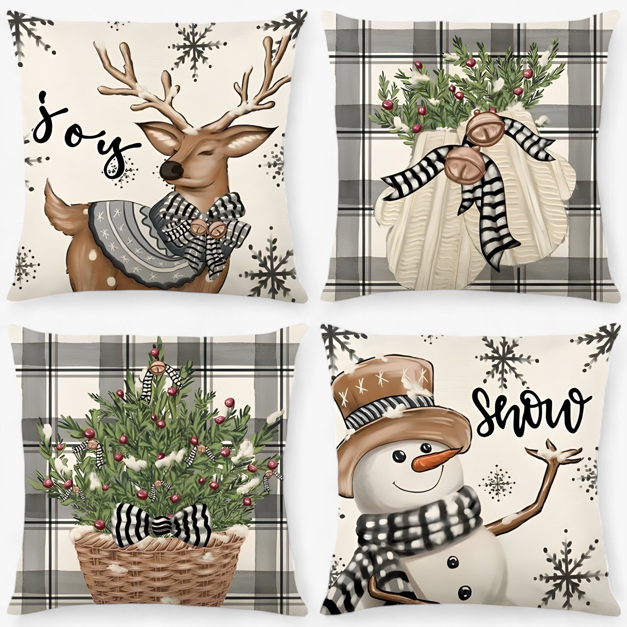 Frostig | Julpudeovertræk i hør – festlig og hyggelig dekoration til hjemmet - 1 - christmas - {{ product_tags }
