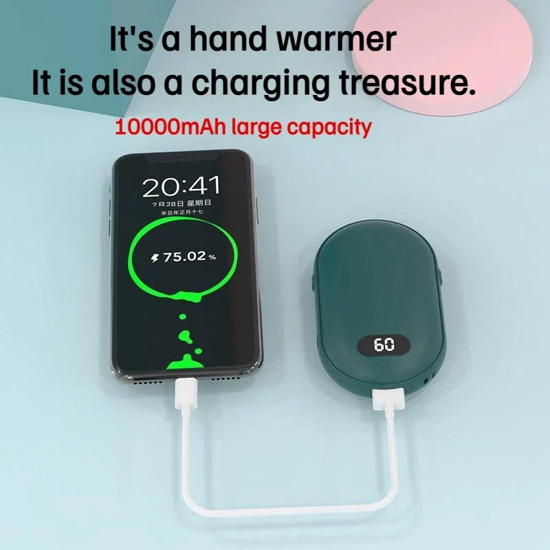 2-i-1 Genopladelig Håndvarmer & Powerbank - USB Lommevarmer - - Winter Gadgets - {{ product_tags }