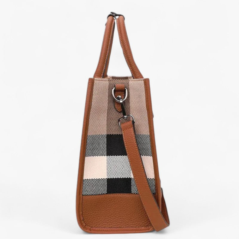 Stella | Stilfuld Ternet Lærred Håndtaske – Rummelig & Alsidig - - bags - {{ product_tags }