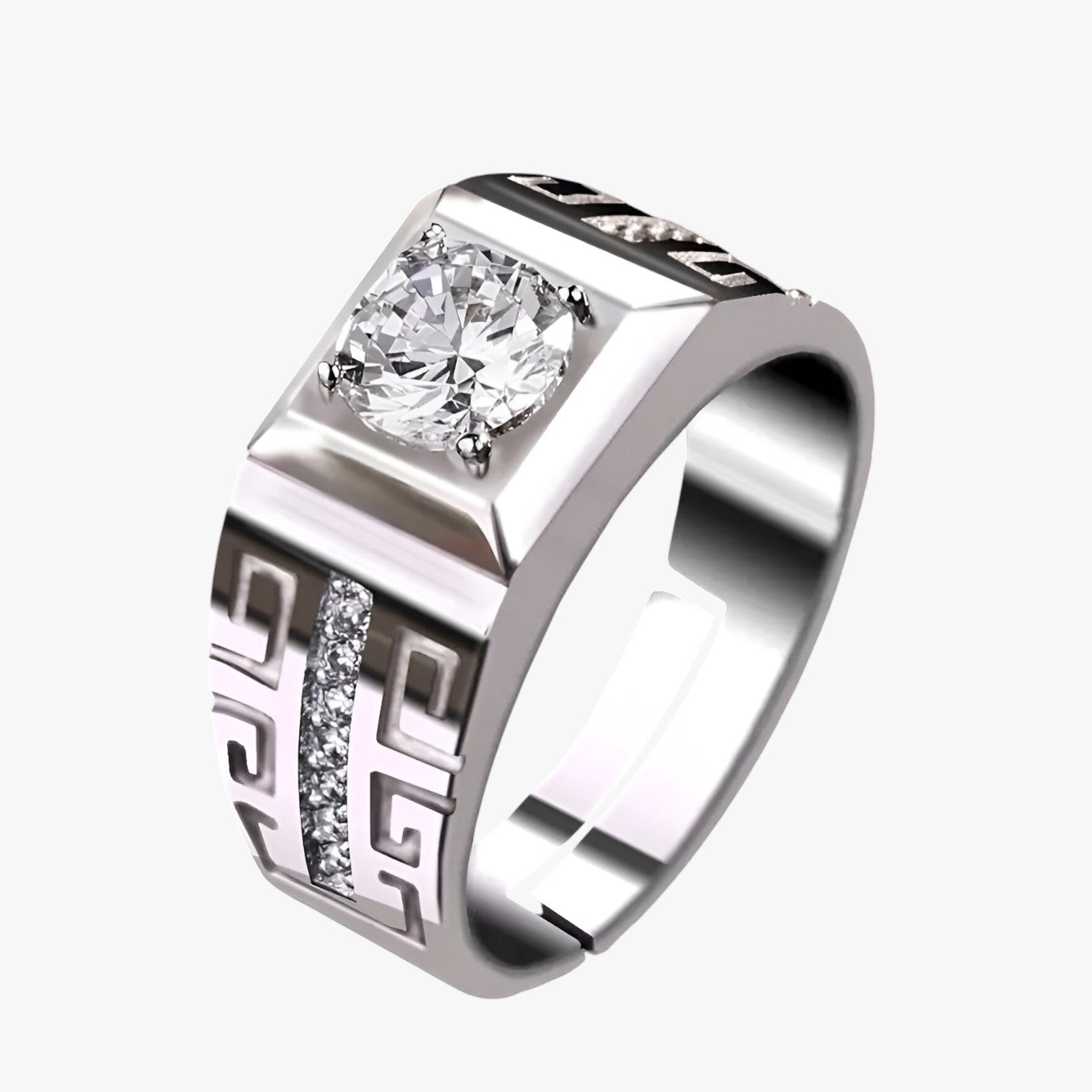 Reynan | Elegant Statement – Sølv ring med funklende krystaller - - women's fashion - {{ product_tags }
