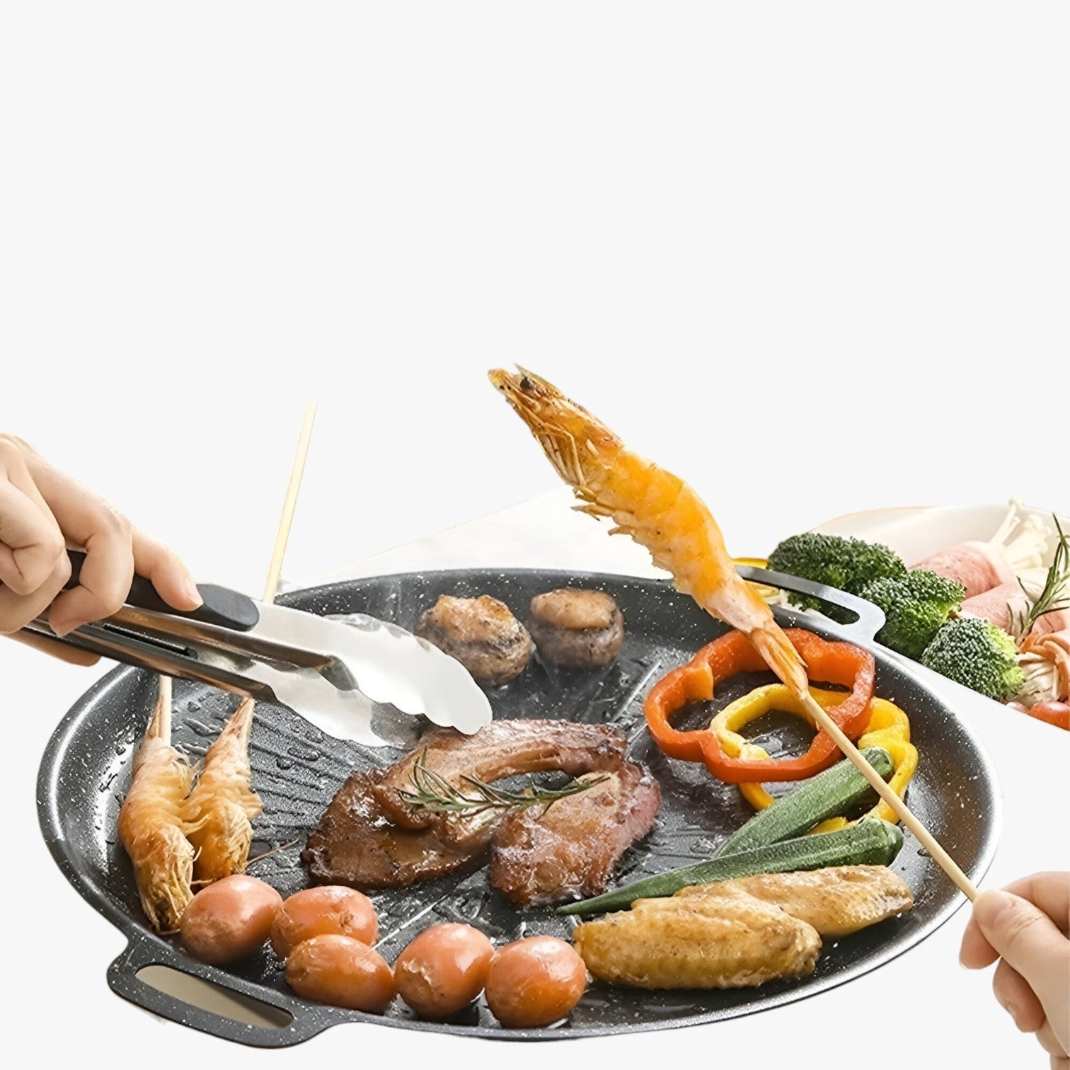 Eiden | Non-Stick Udendørs Grillpande – Perfekt til BBQ & Camping - - house & garden - {{ product_tags }