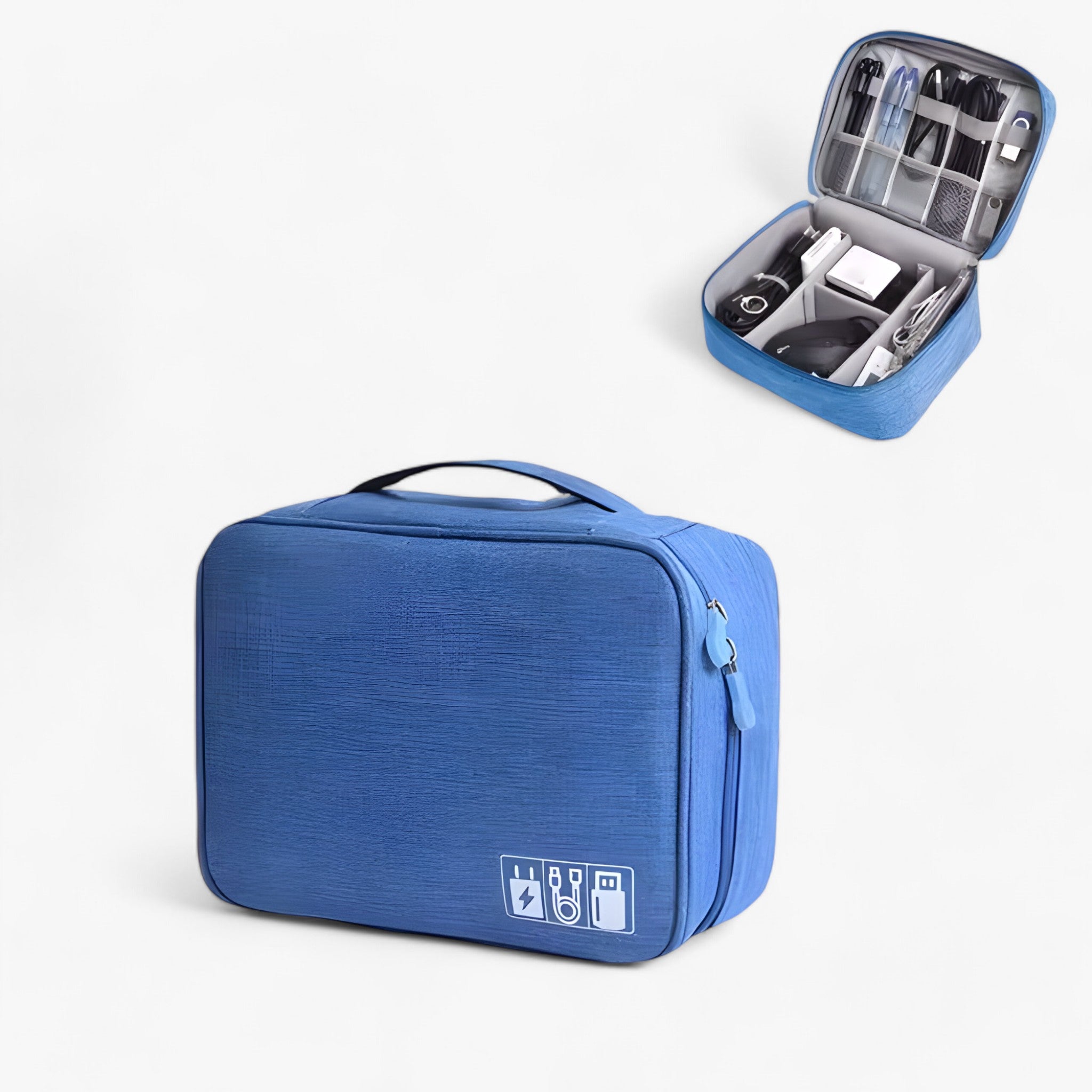 Ethan | Digital opbevaringspose - Beskyttelse til kabler, opladere og gadgets - Himmelblå taske A - gadgets - {{ product_tags }