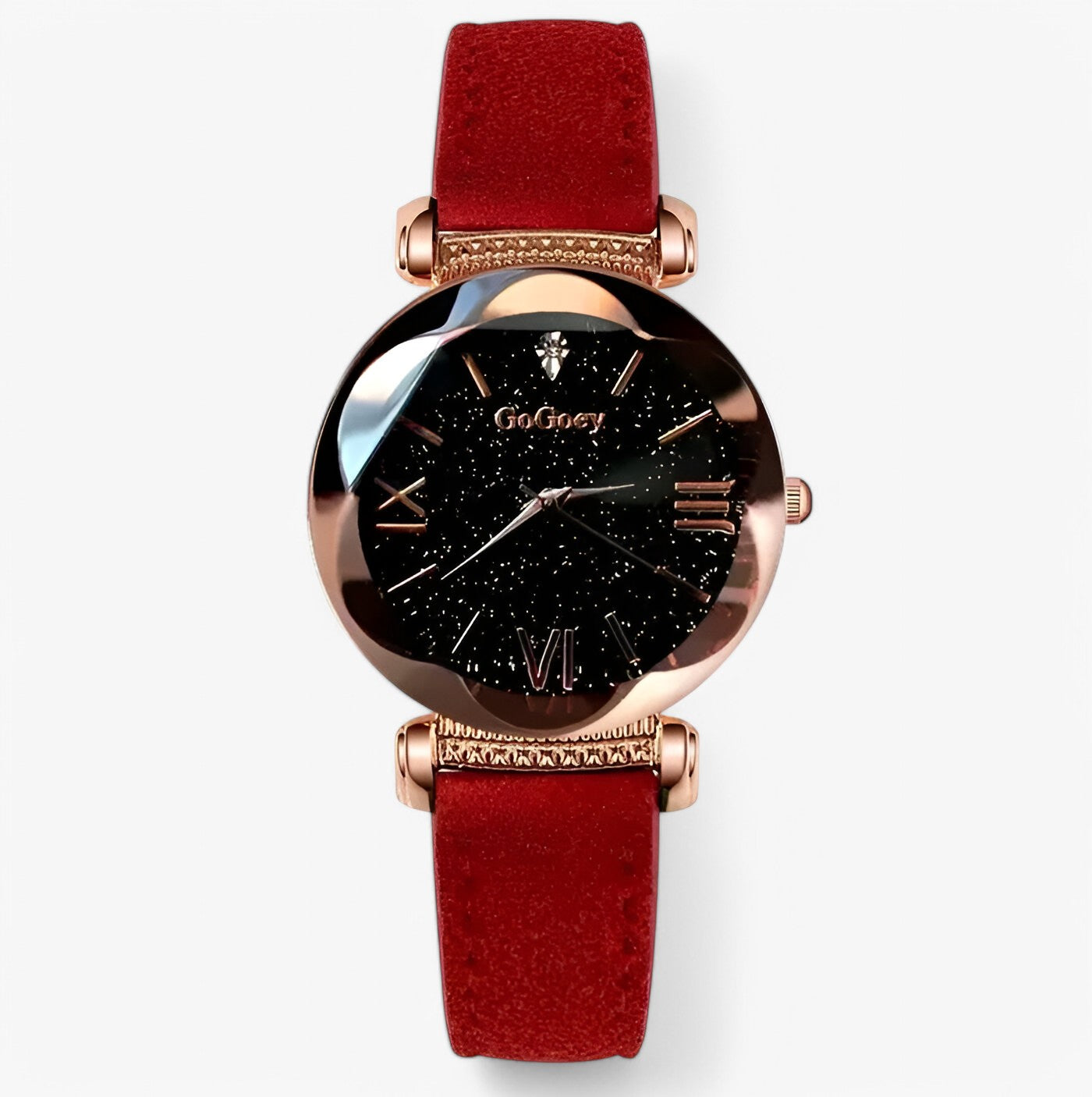 Stella | Dameur med stjernehimmelskive - Rød - watches - {{ product_tags }