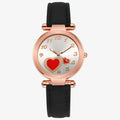 Janice | Damenuhr aus Leder mit luxuriösem Armbanddesign und Quarzuhrwerk