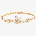 Esmeralda | Elegant Armbånd til Kvinder med Svanen i Zircon i Klassisk Stil Guld