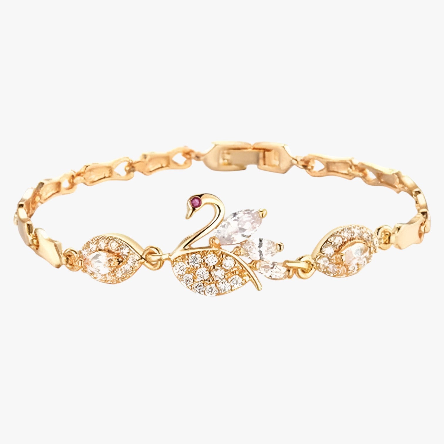 Esmeralda | Elegant Armbånd til Kvinder med Svanen i Zircon i Klassisk Stil Guld - guld - watches - {{ product_tags }