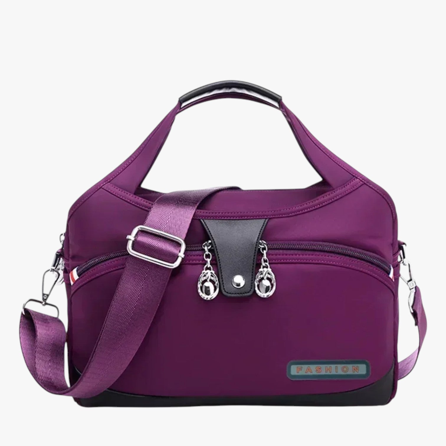 Leona | Stilfuldt skuldertaske med ekstra plads - Purpur - Leona | Stilfuldt skuldertaske med ekstra plads - €25 - {{ product_tags }