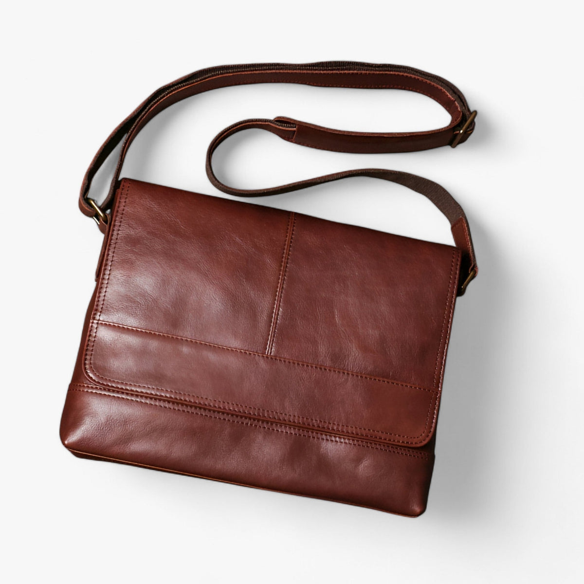 Tidløs Robust Læder Skuldertaske Messenger