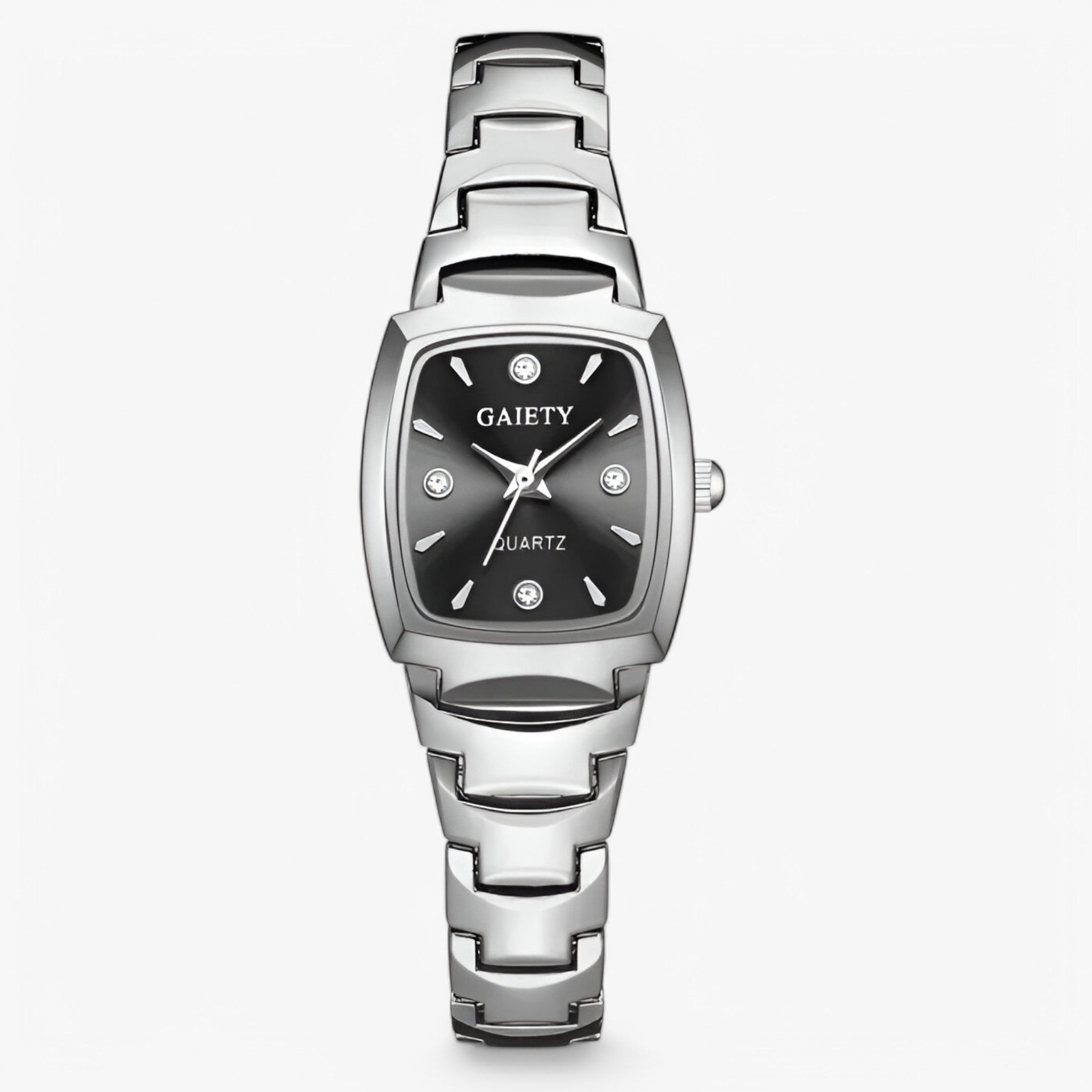 Irene | Casual dame quartz ur med rustfri stålrem - sort sølv - watches - {{ product_tags }