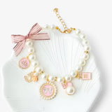 Bella | Luxe Pearl Collar for House Pets with Rhinestones