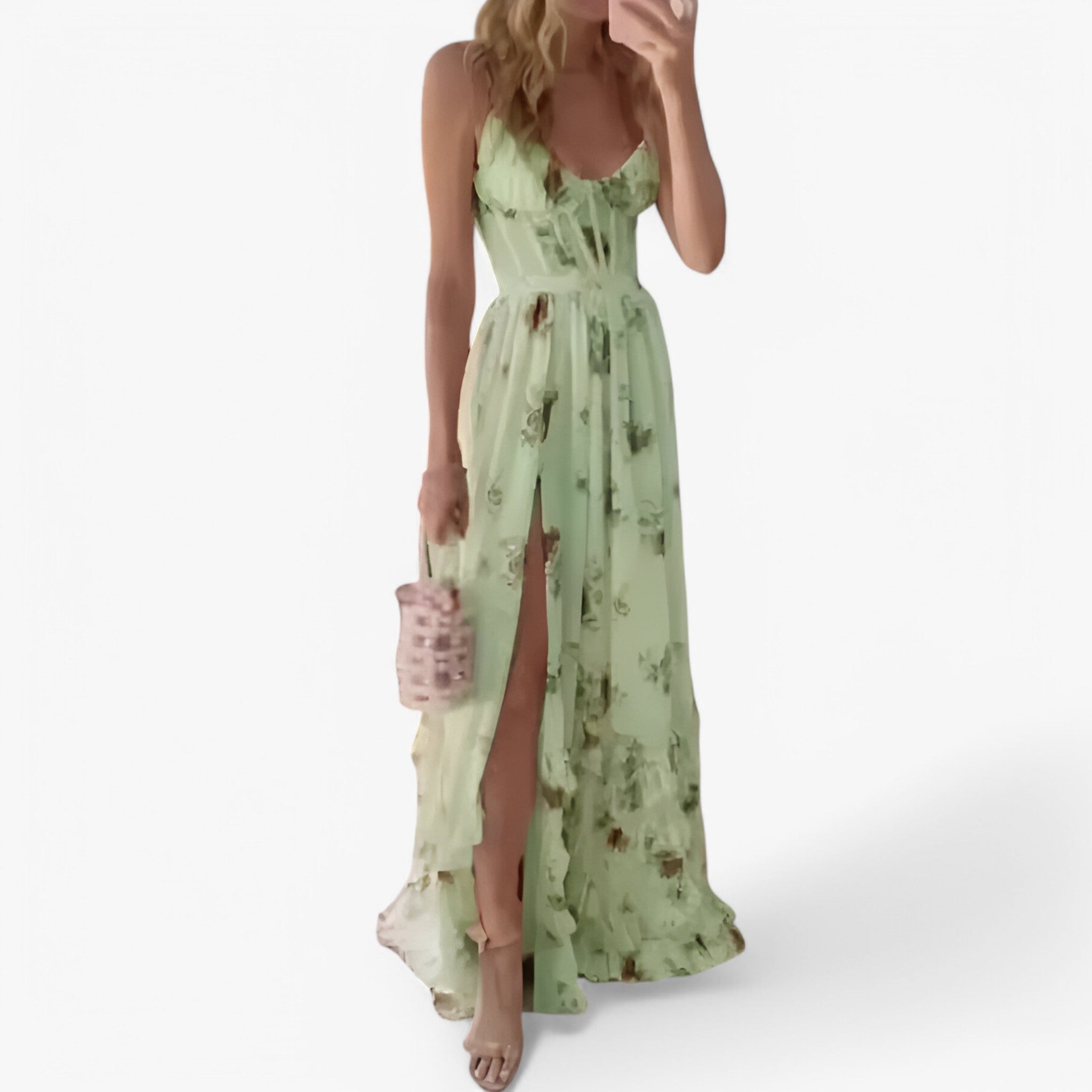 Sienna | Lang strandkjole wrap - Grøn - women's fashion - {{ product_tags }