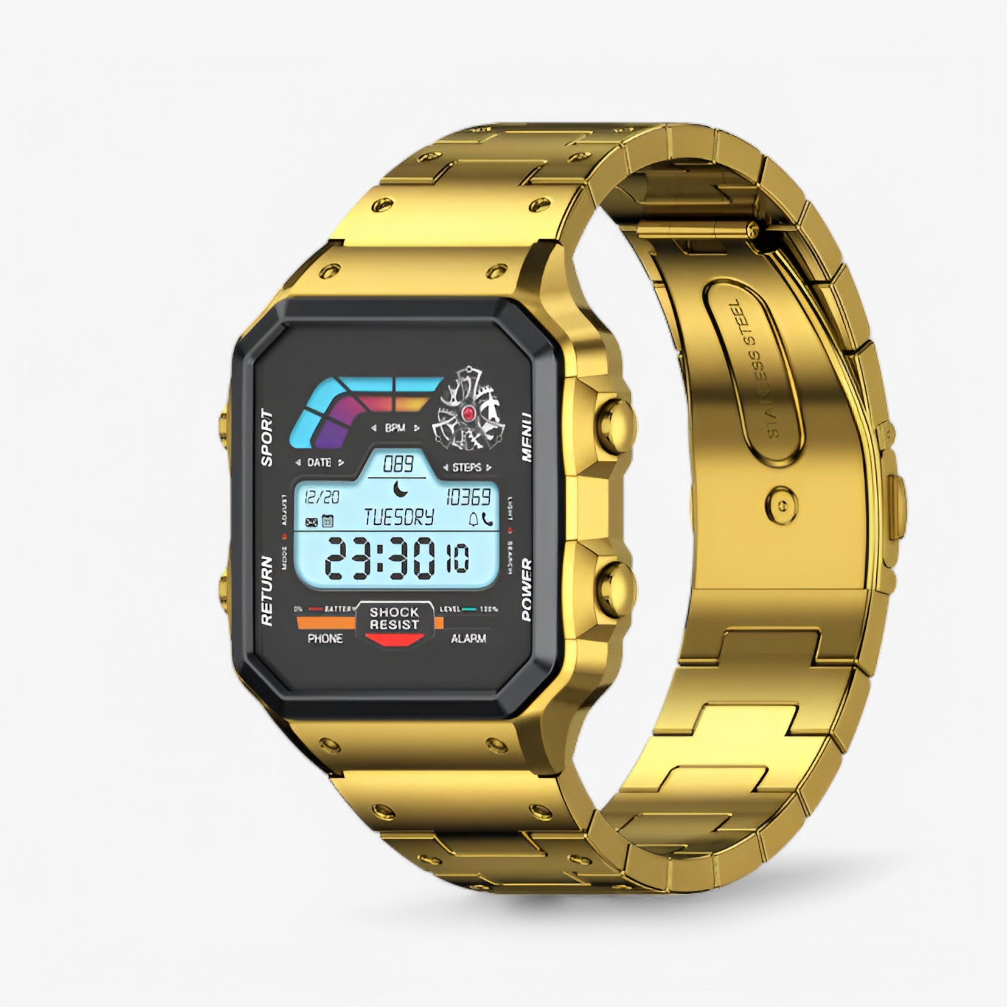 Kairos | Hoogwaardig smartwatch - AW38 Gylden - watches - {{ product_tags }