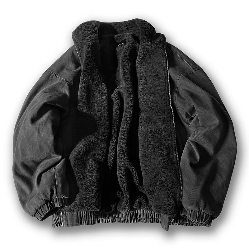 Herre Vintage Polar Fleece Jakke - Streetwear Stil