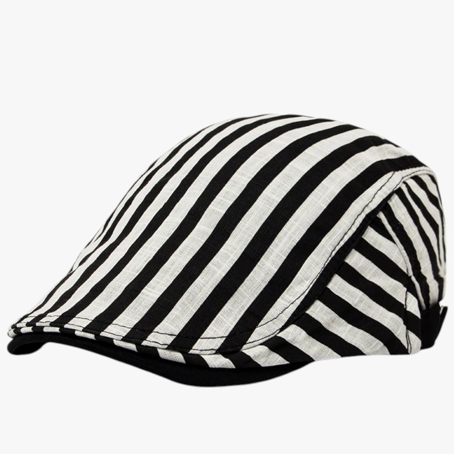Blake | Sommerhue i bomuld og linned vintage - Hvid Striber Justerbar 54-59 cm - Blake | Sommerhue i bomuld og linned vintage - €25 - {{ product_tags }