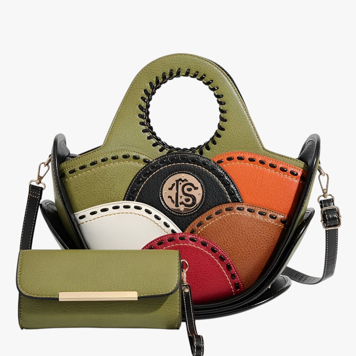 Valeria | Stor Læder Skuldertaske med Rummelige Opbevaringslommer - - bags - {{ product_tags }