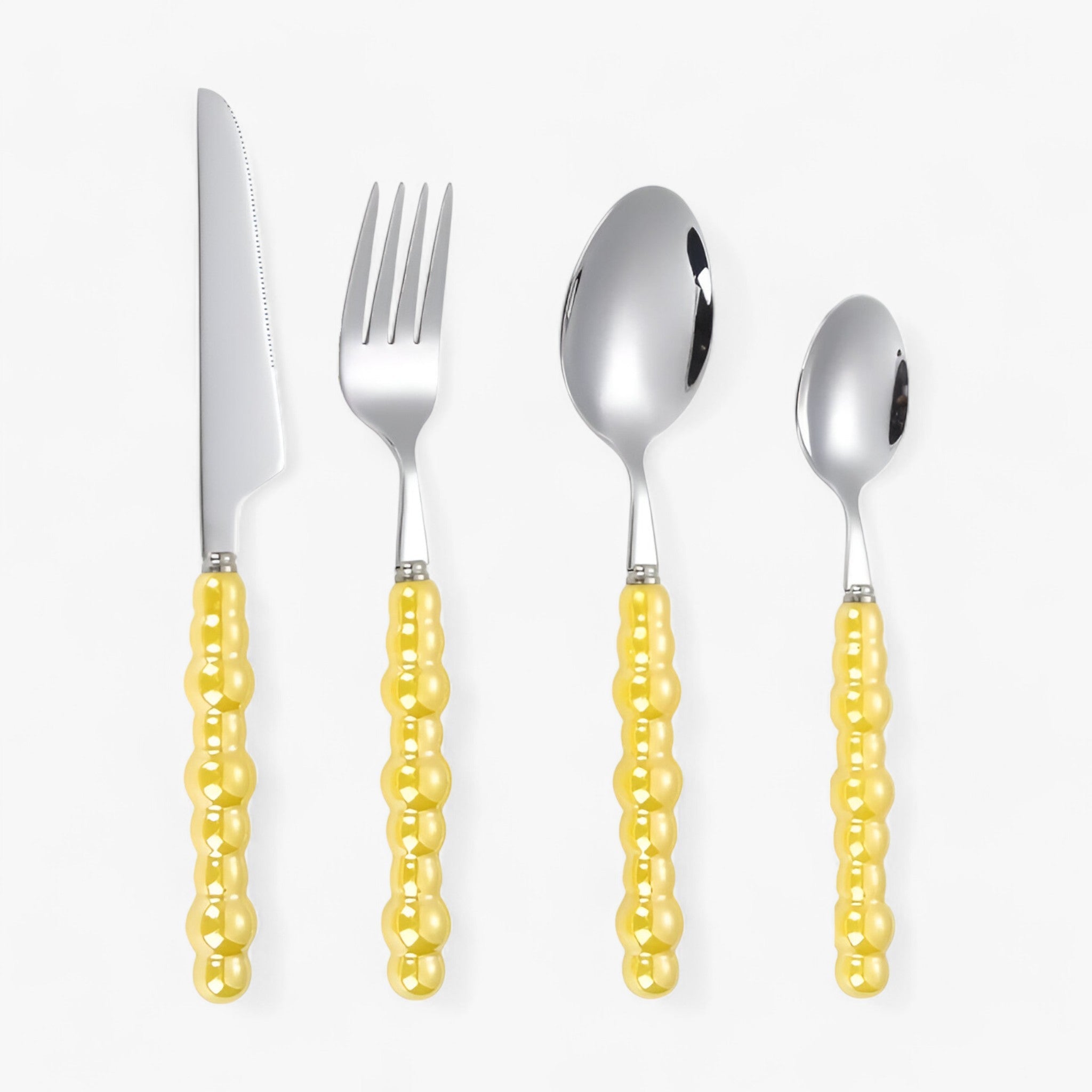 LuxeDine | Perlebestik - Gul-4stk - house & garden - {{ product_tags }