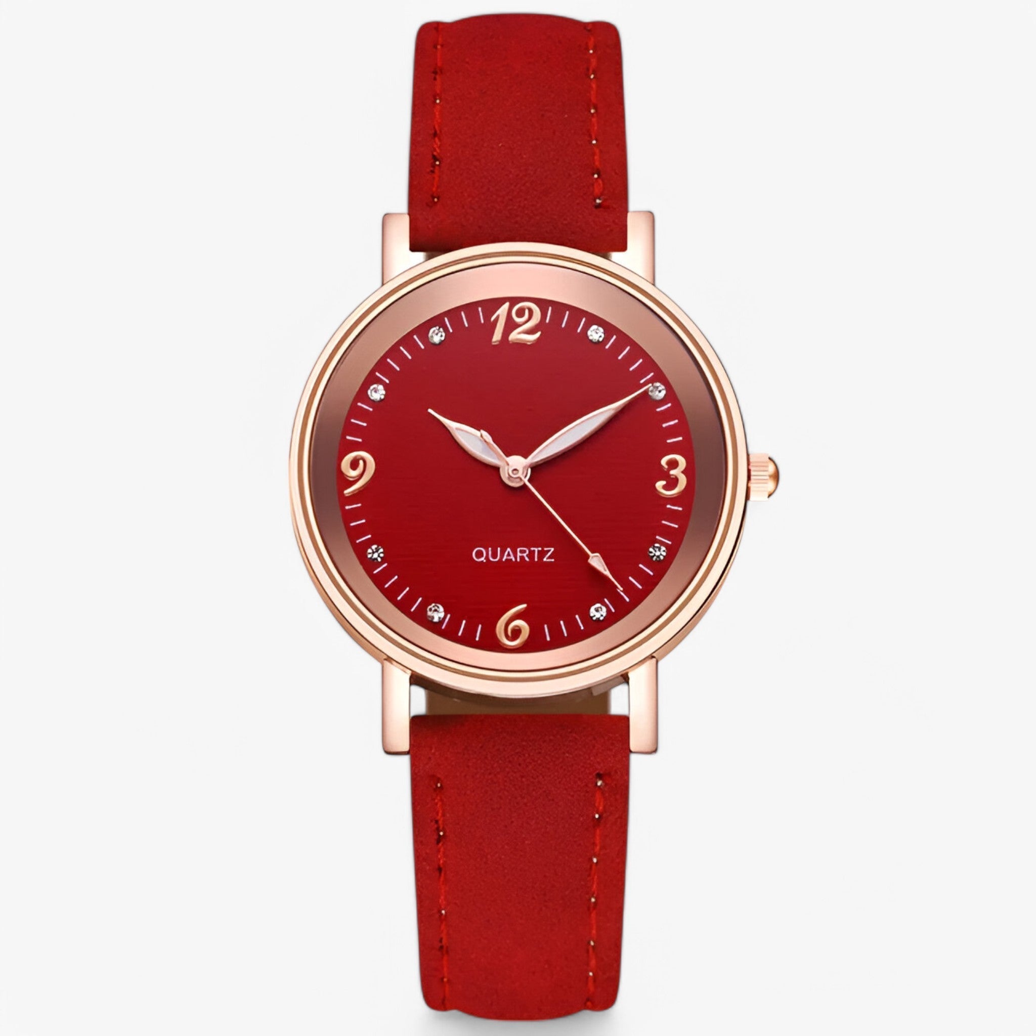 Danna | Rustfrit stål quartz ur - Rød - watches - {{ product_tags }