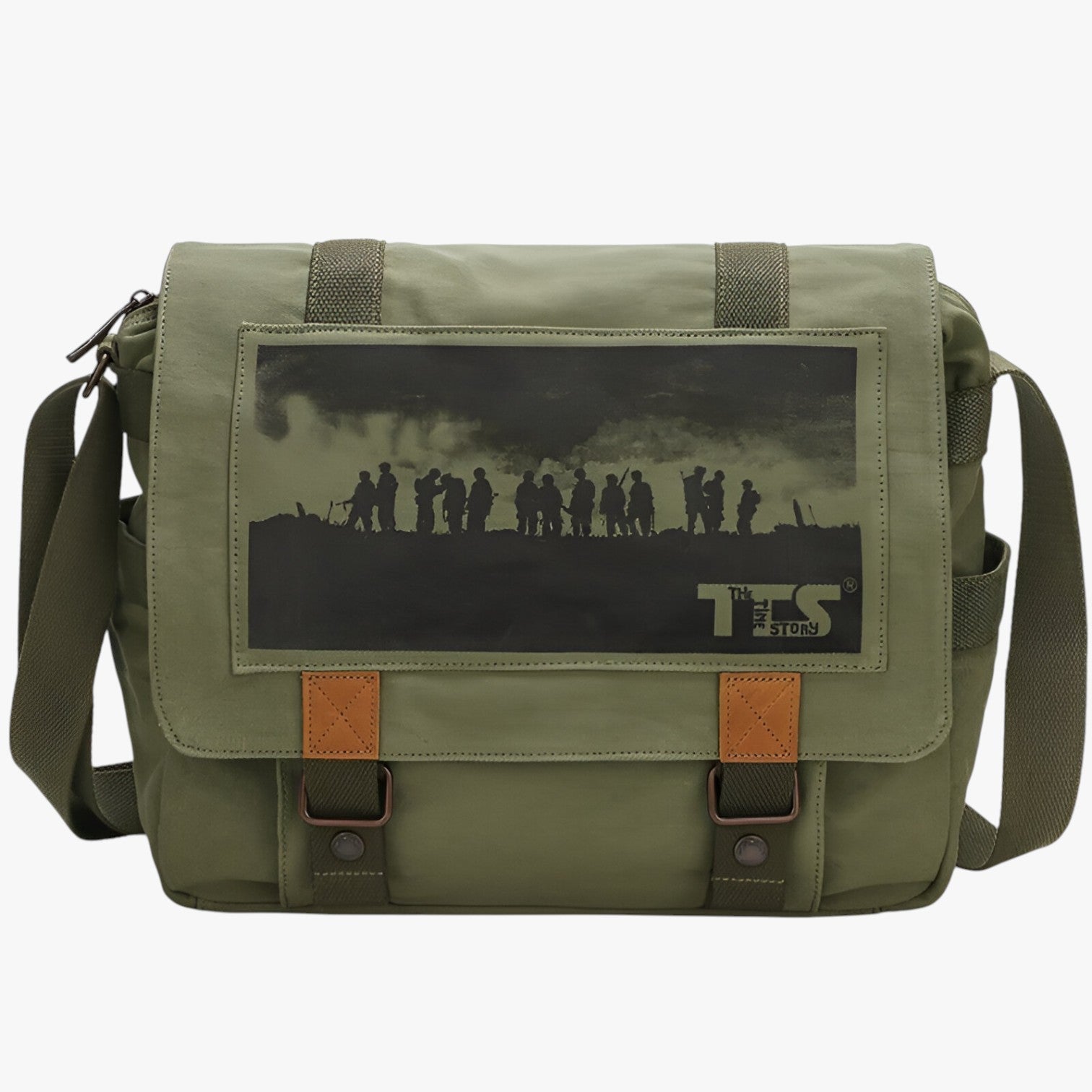 Ethan | Stort vintage canvas skuldertaske - Grøn - bags - {{ product_tags }