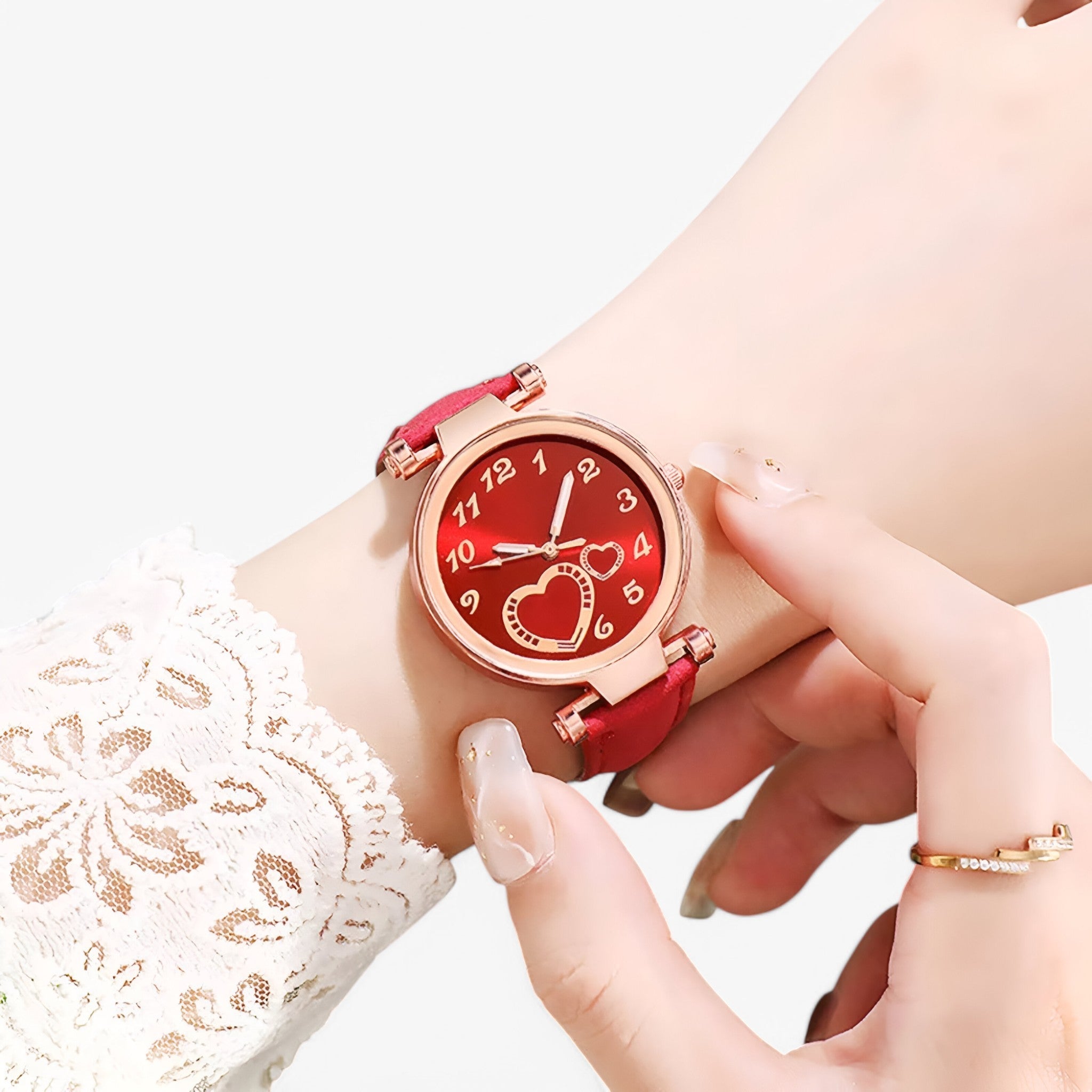 Janice | Dameur i læder med luksuriøst armbåndsdesign og quartz urværk - - watches - {{ product_tags }