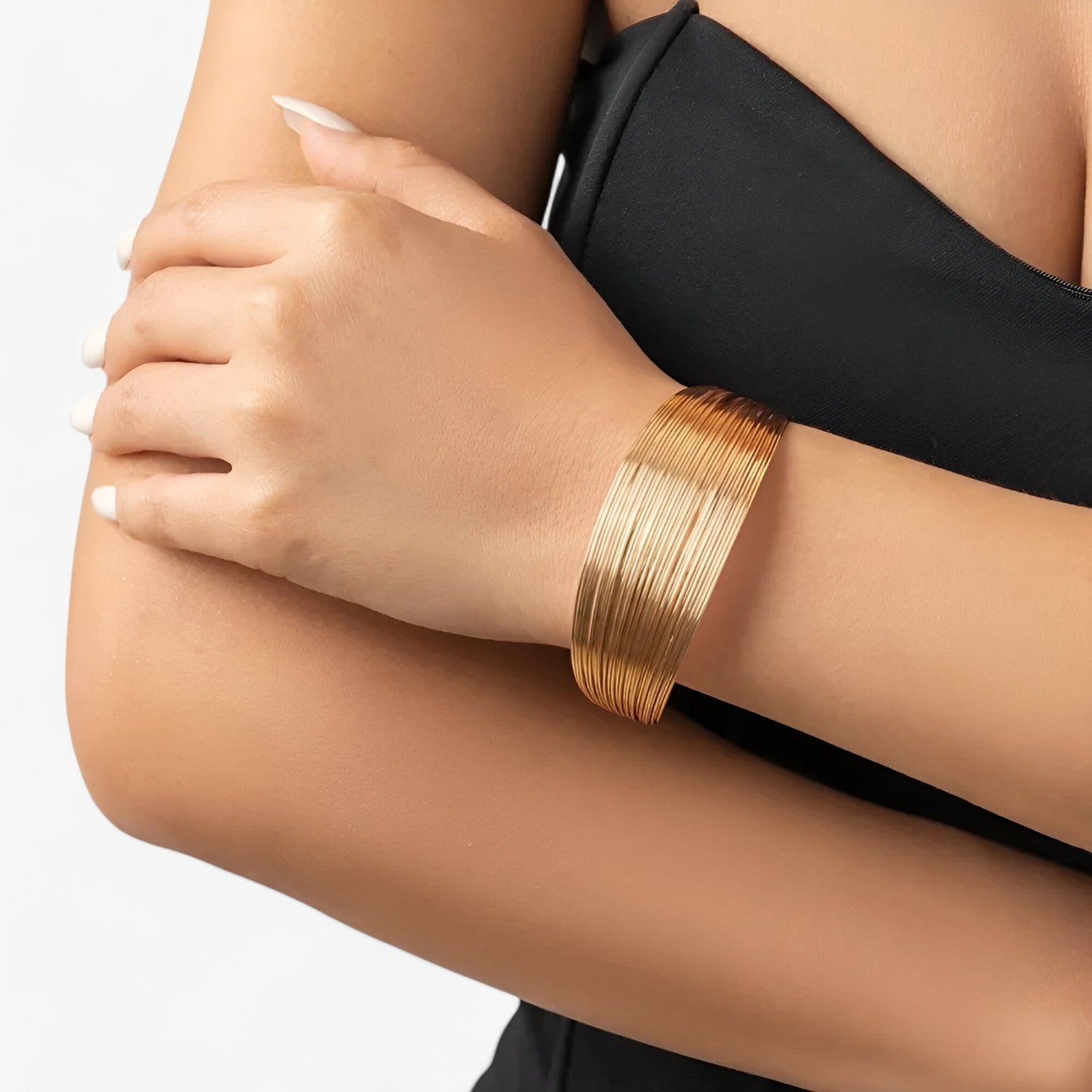 Hana | Multi-lags Vintage Guld Cuff Armbånd – Justerbart Armbånd til Kvinder - - women's fashion - {{ product_tags }