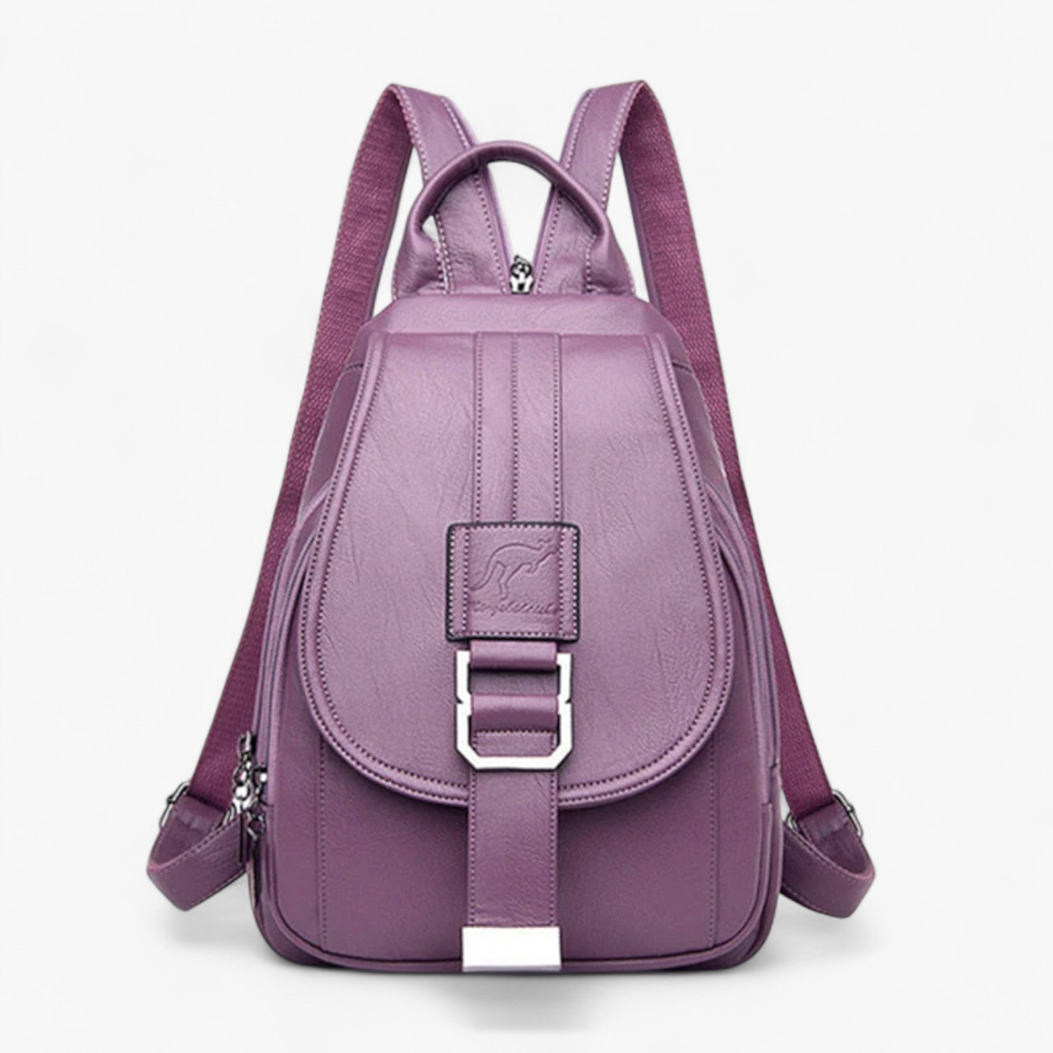 Veala | Elegant og chic læderrygsæk - Lilla - bags - {{ product_tags }
