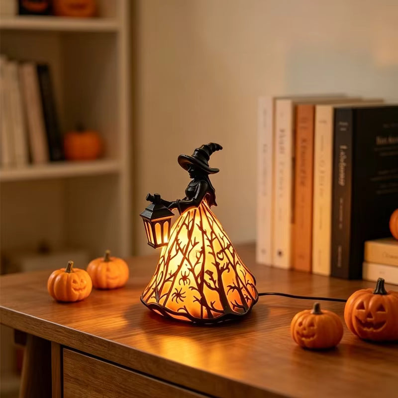 Gotisk Vintage Hekse-lanterne - Flammefri LED Design 30cm