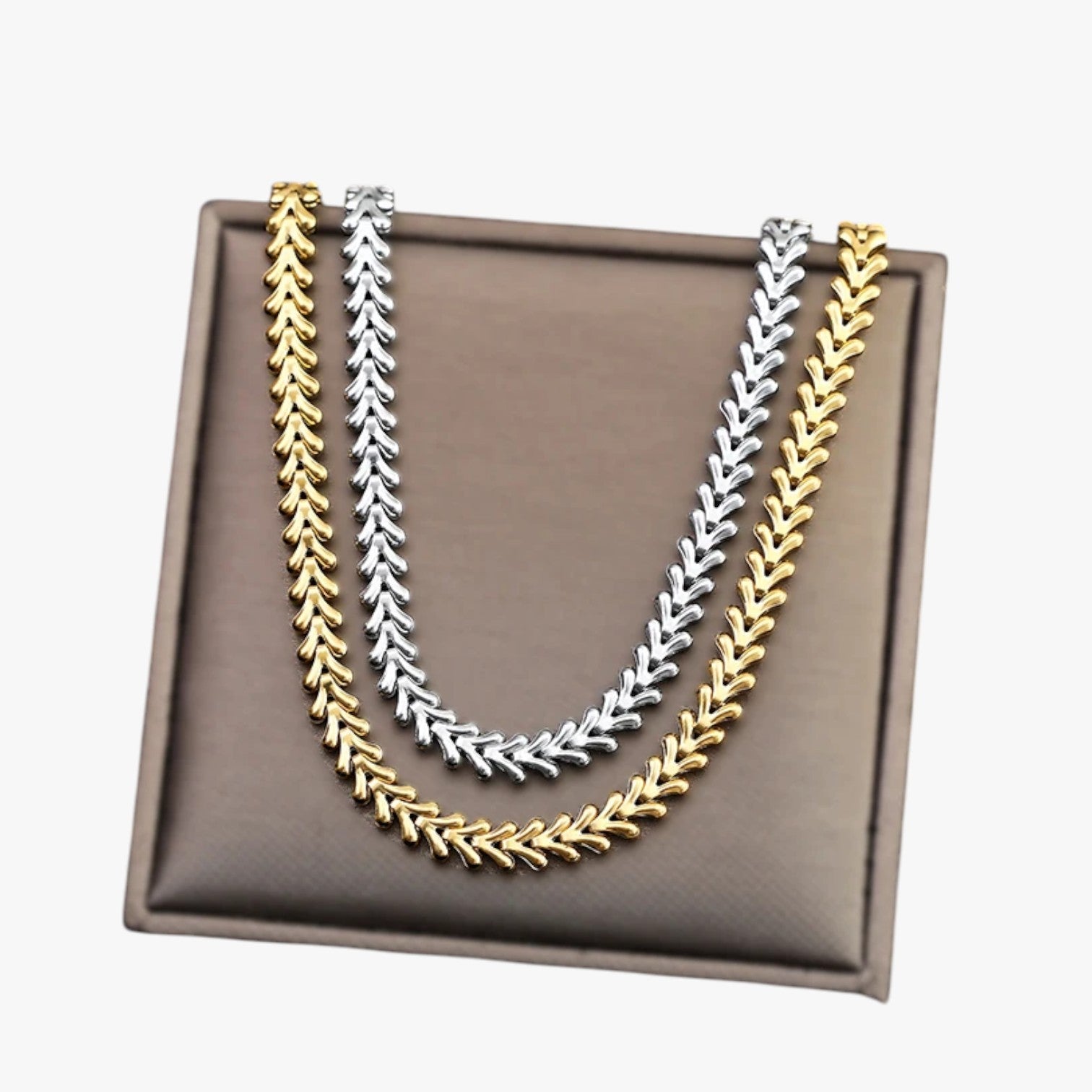 Anastasia | Botformet RVS Choker Halskæde - - women's fashion - {{ product_tags }