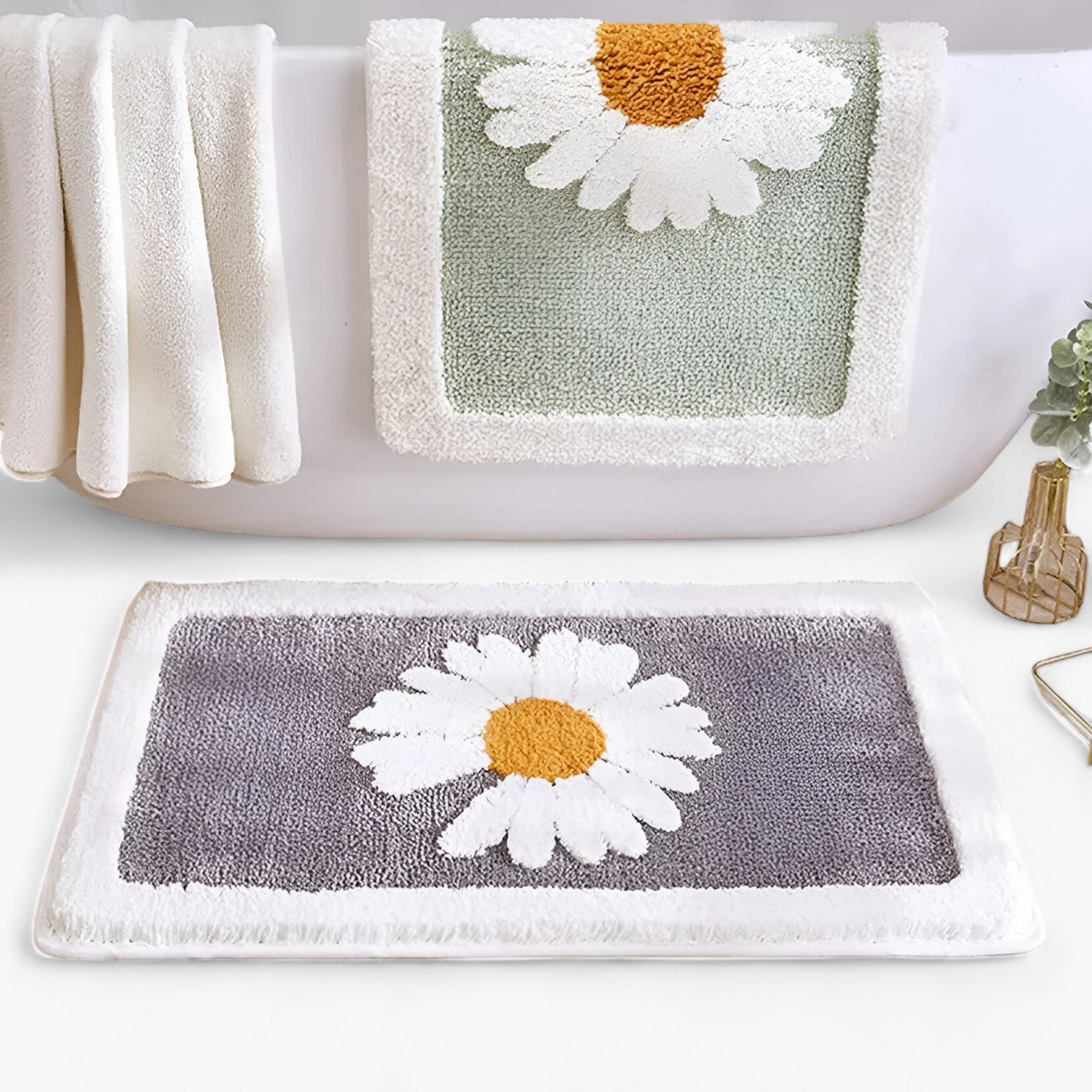Daisy | Lunt badeværelsesmåtte - stilfuld og funktionel - - house & garden - {{ product_tags }