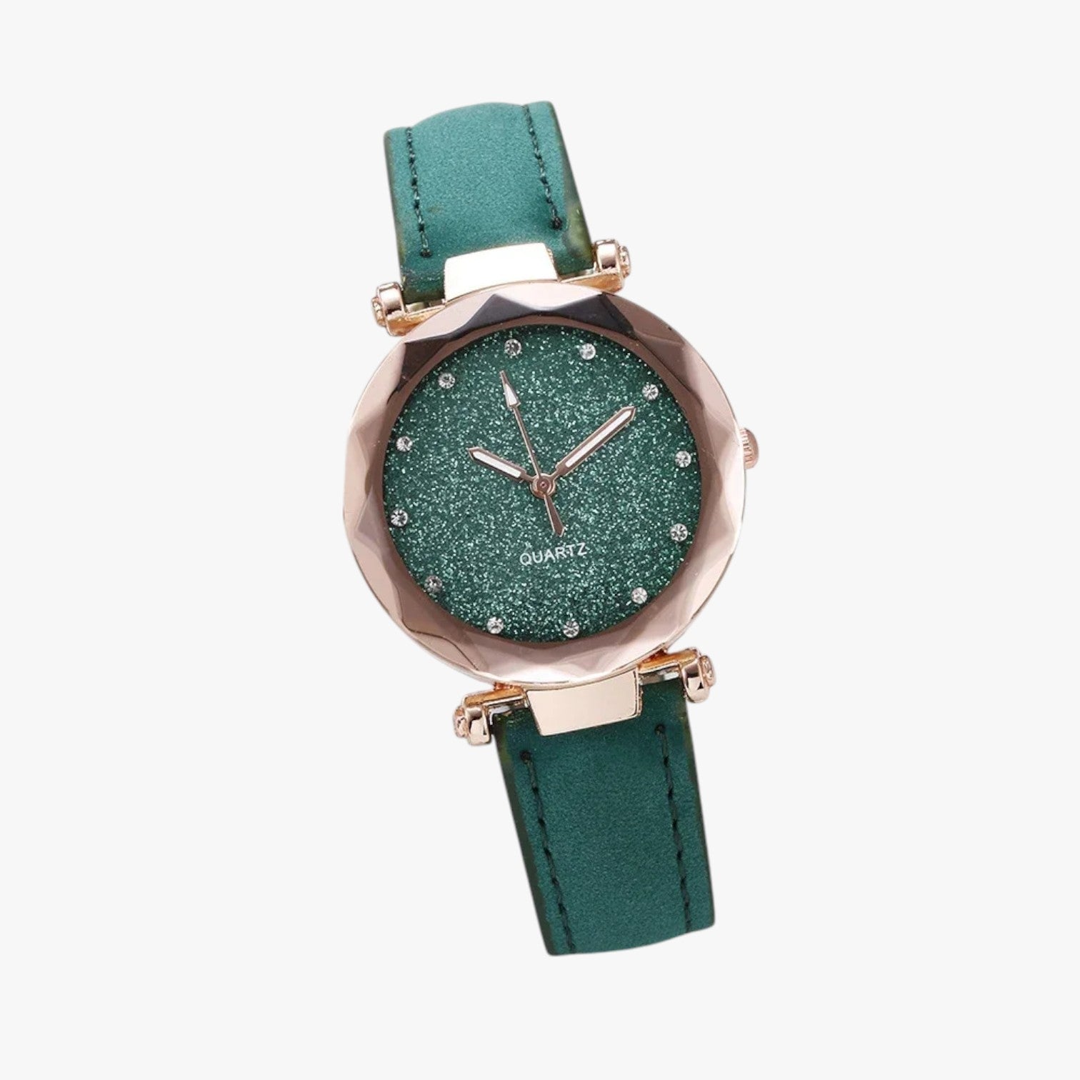 Kiana | Starry Sky Rose Sølv Ur - Grøn - watches - {{ product_tags }
