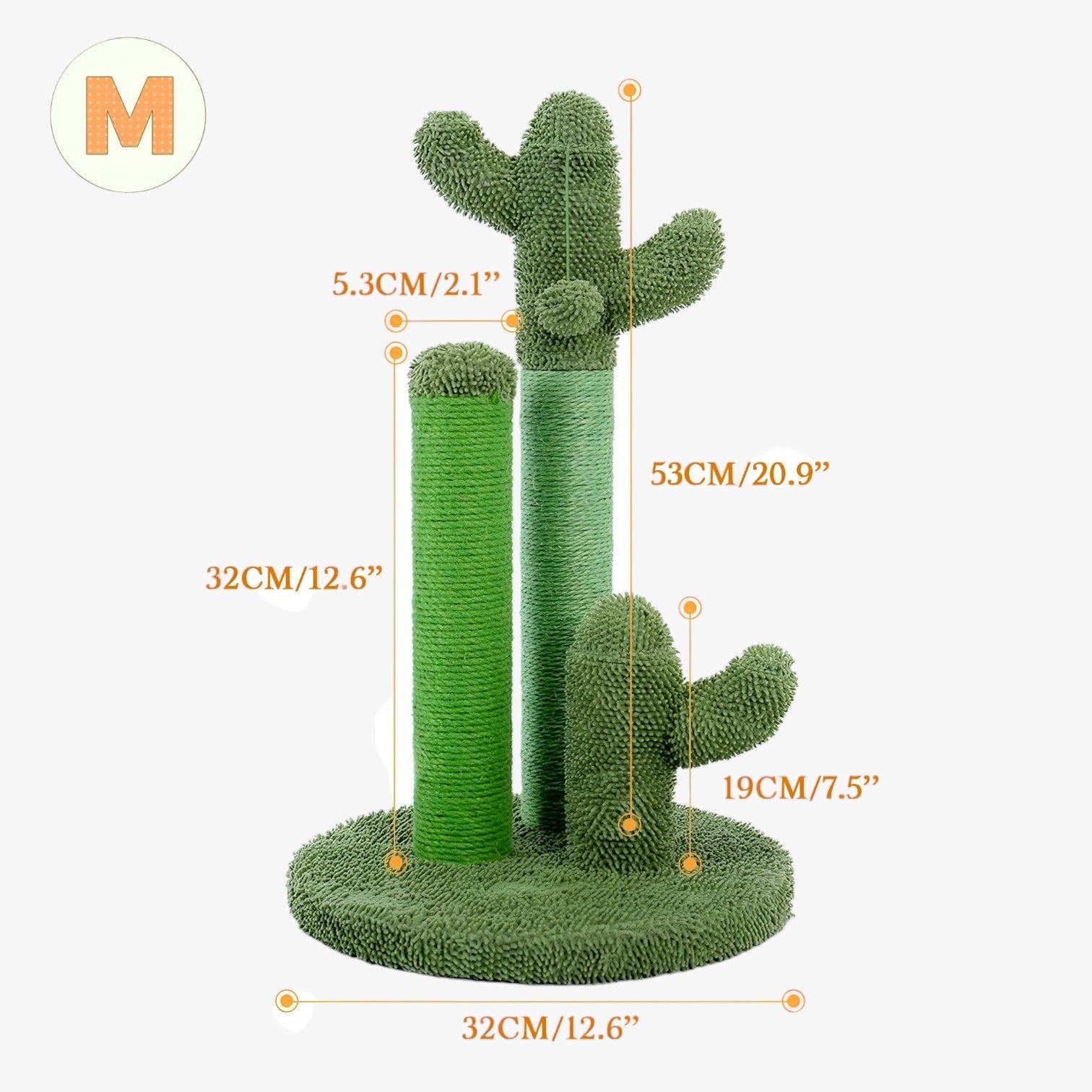 Mitzy | Kaktus Scratch Fun Interaktiv Kradsebræt med 3 Pæle og Hängende Bold - - other - {{ product_tags }