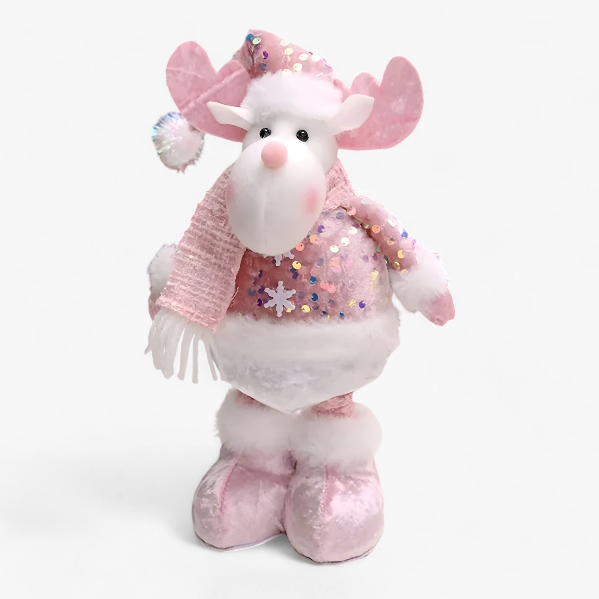 Fantastisk vinter | Juledekoration tilbehør snemand gammel rosa - Tilsæt lidt magi til dit hjem - Elan 1STK - christmas - {{ product_tags }