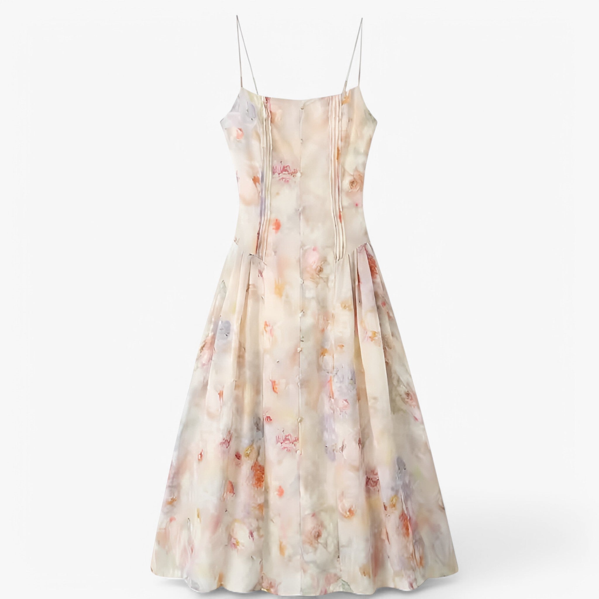 Elisa | Plisseret blomstret sommerkjole - L - women's fashion - {{ product_tags }