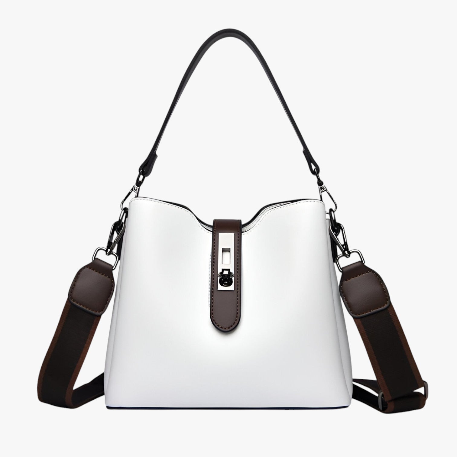 Mia | Elegante skuldertaske i læder til hverdagens elegance - Beskidt hvid - bags - {{ product_tags }